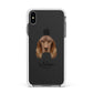 Field Spaniel Personalised Apple iPhone Xs Max Impact Case White Edge on Black Phone