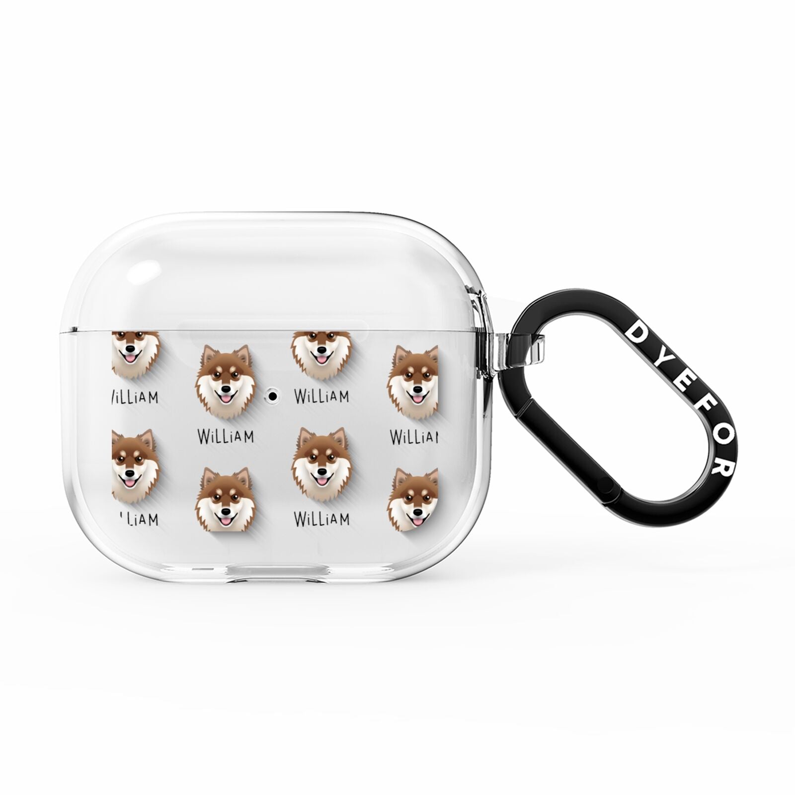 Finnish Lapphund Icon with Name AirPods Clear Case 3rd Gen