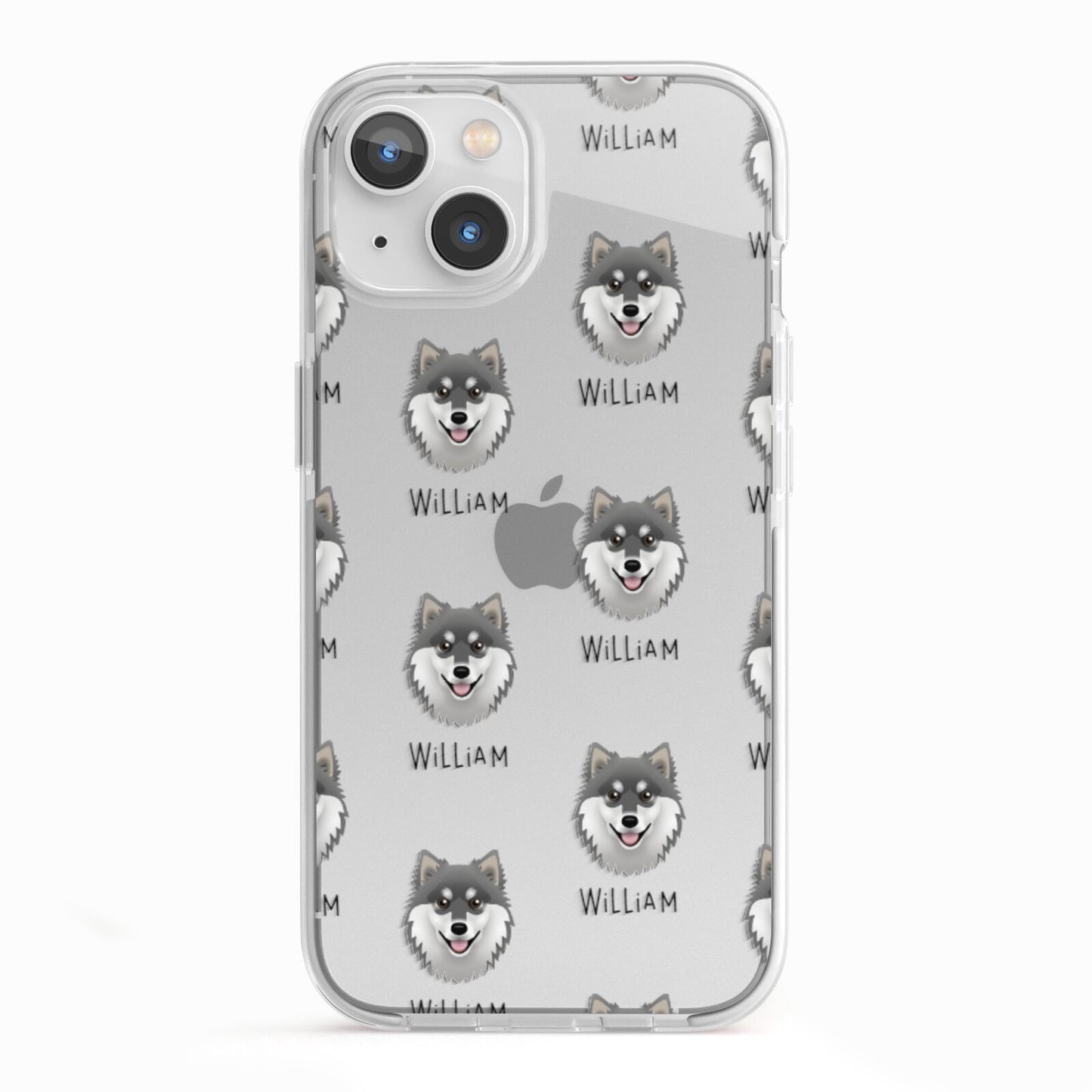 Finnish Lapphund Icon with Name iPhone 13 TPU Impact Case with White Edges