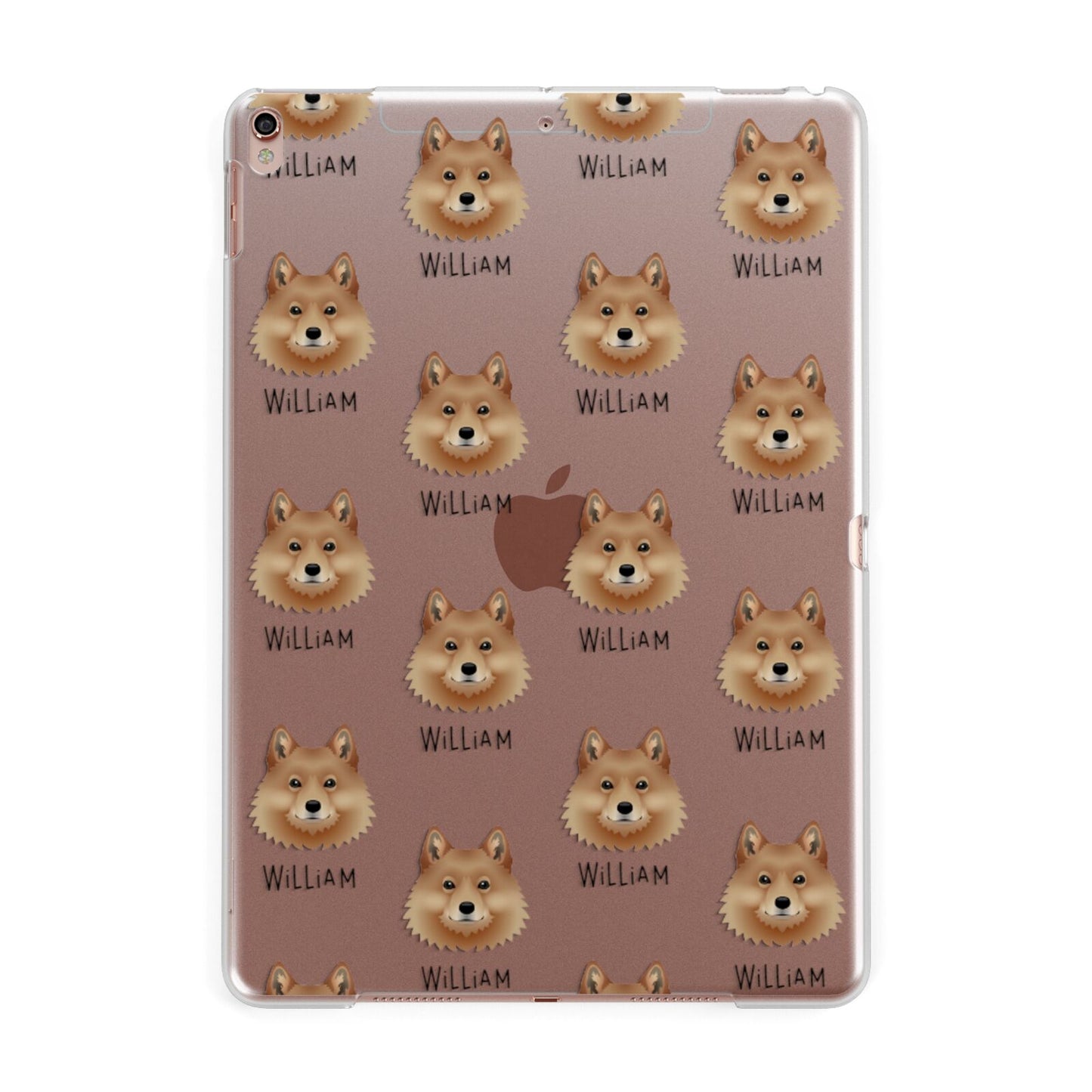 Finnish Spitz Icon with Name Apple iPad Rose Gold Case