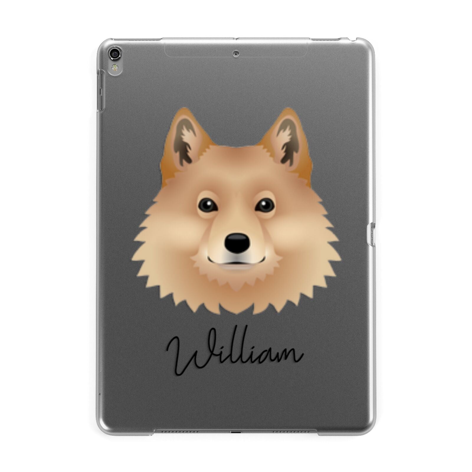 Finnish Spitz Personalised Apple iPad Grey Case