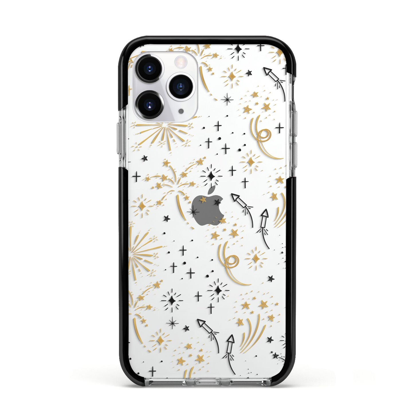 Firework Apple iPhone 11 Pro in Silver with Black Impact Case