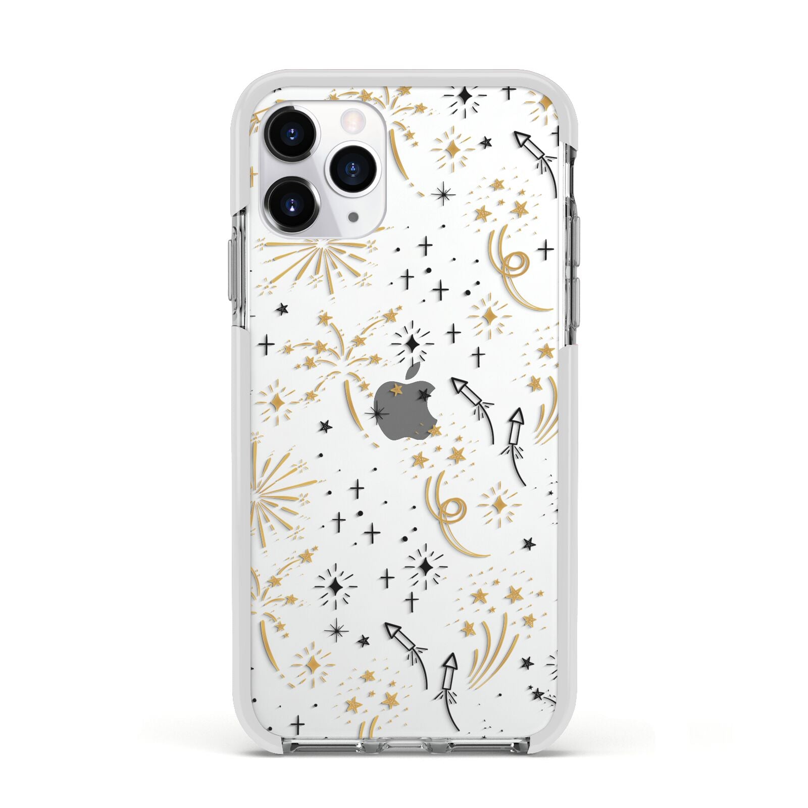 Firework Apple iPhone 11 Pro in Silver with White Impact Case