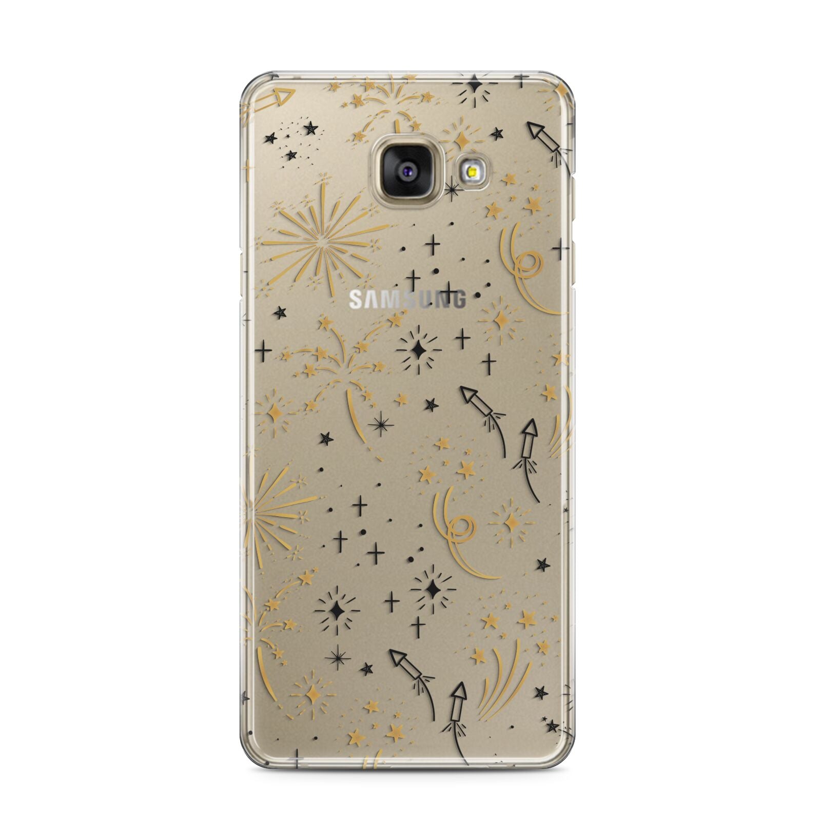 Firework Samsung Galaxy A3 2016 Case on gold phone