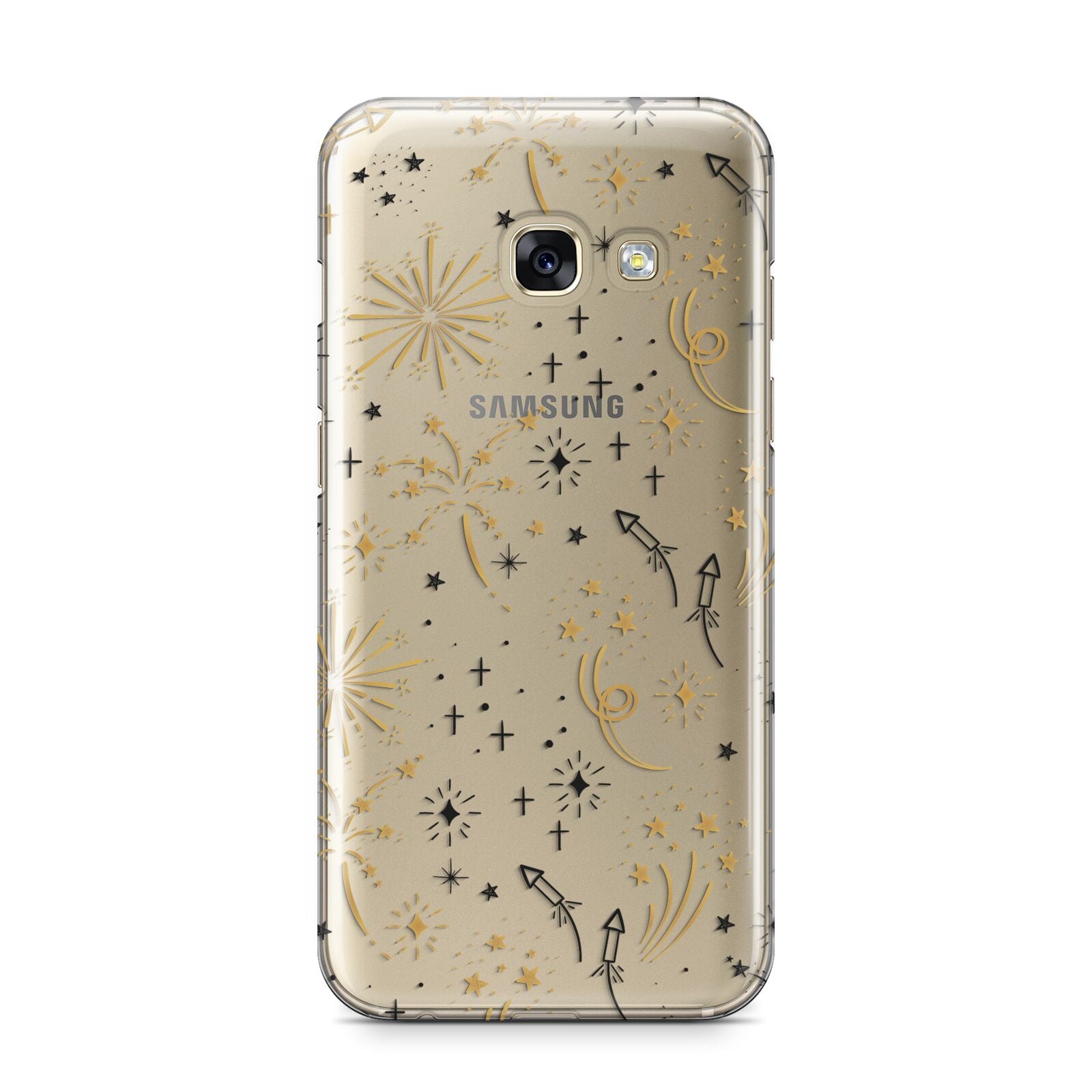 Firework Samsung Galaxy A3 2017 Case on gold phone