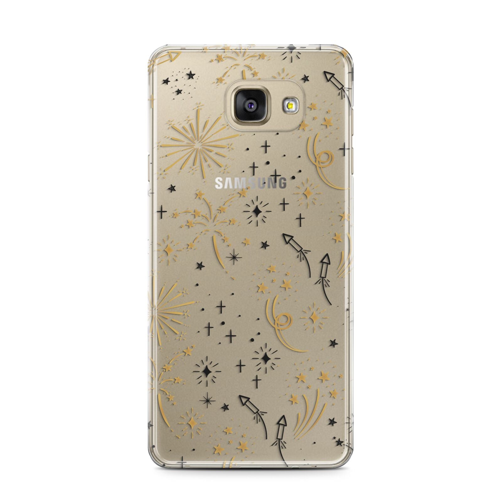 Firework Samsung Galaxy A7 2016 Case on gold phone