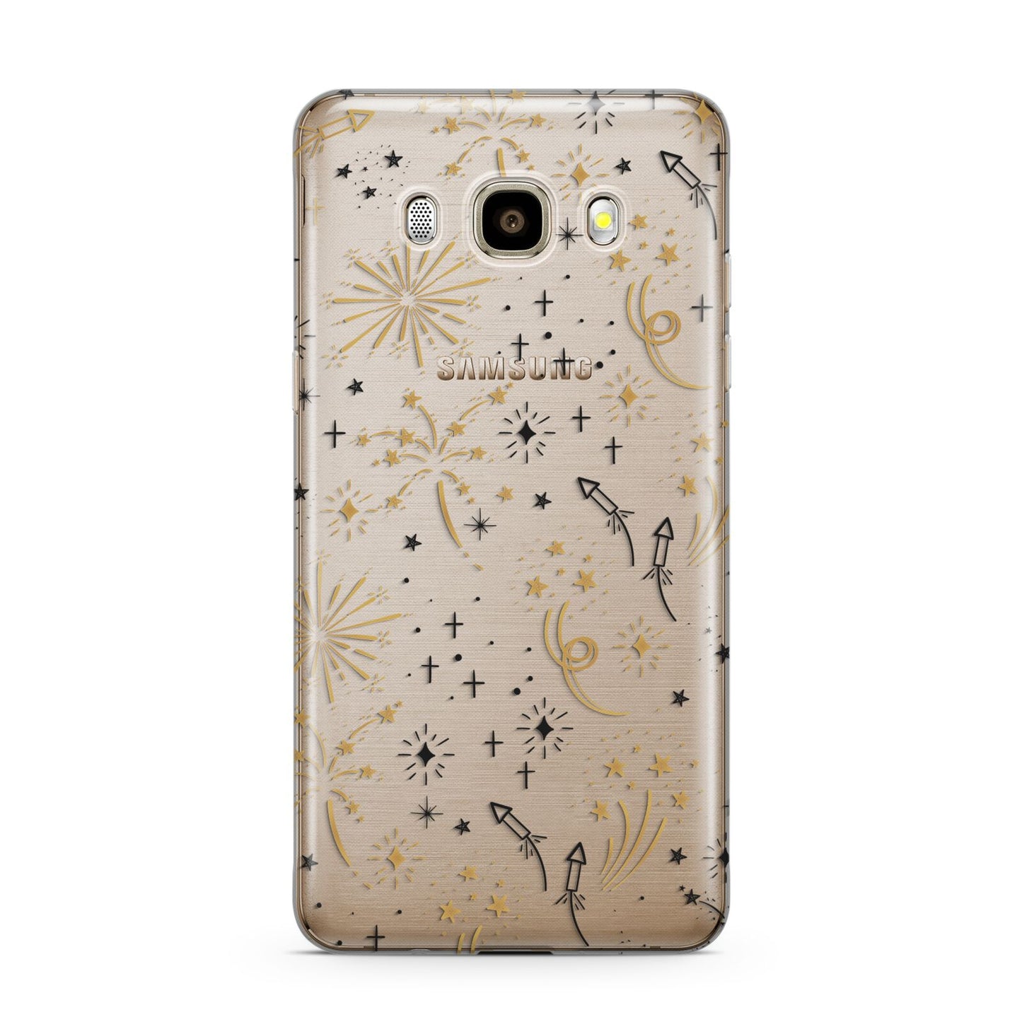 Firework Samsung Galaxy J7 2016 Case on gold phone