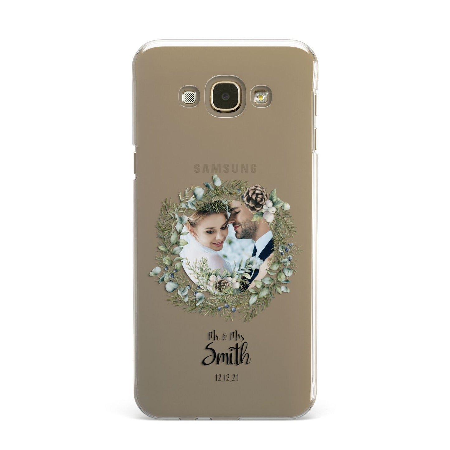 First Christmas Married Photo Samsung Galaxy A8 Case