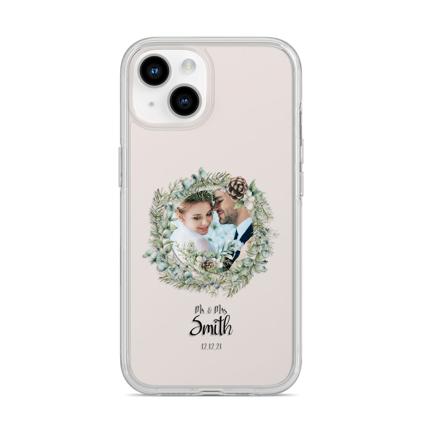 First Christmas Married Photo iPhone 14 Clear Tough Case Starlight