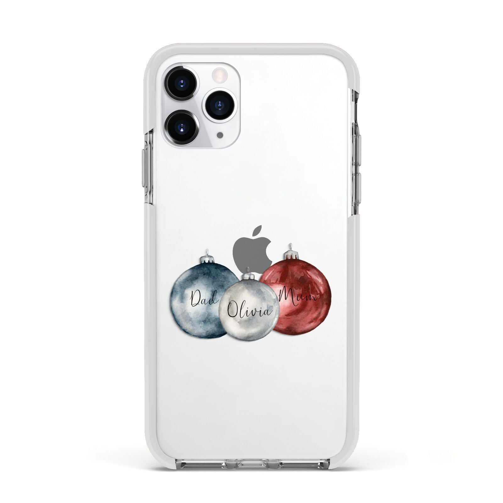 First Christmas Personalised Apple iPhone 11 Pro in Silver with White Impact Case