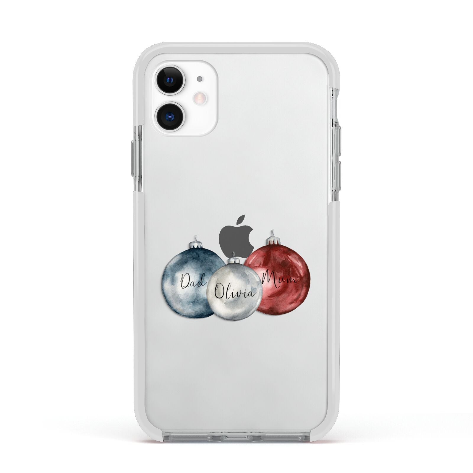 First Christmas Personalised Apple iPhone 11 in White with White Impact Case