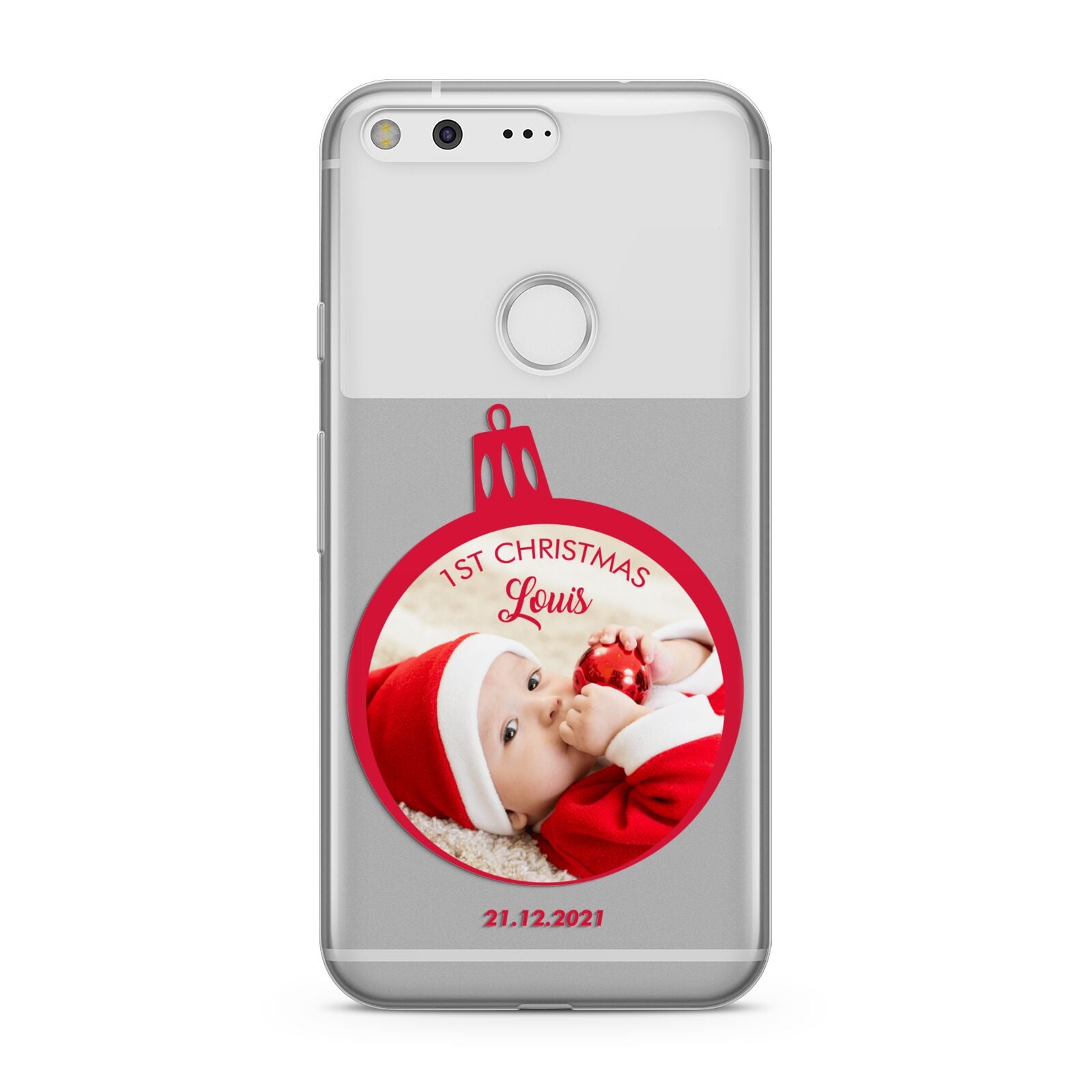 First Christmas Personalised Photo Google Pixel Case