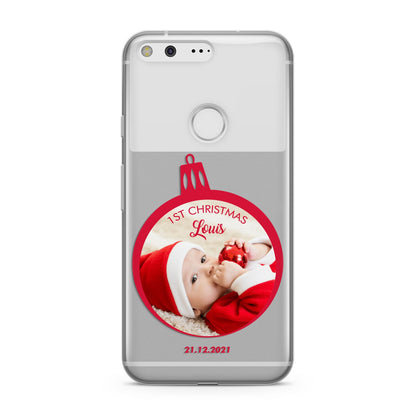 First Christmas Personalised Photo Google Pixel Case