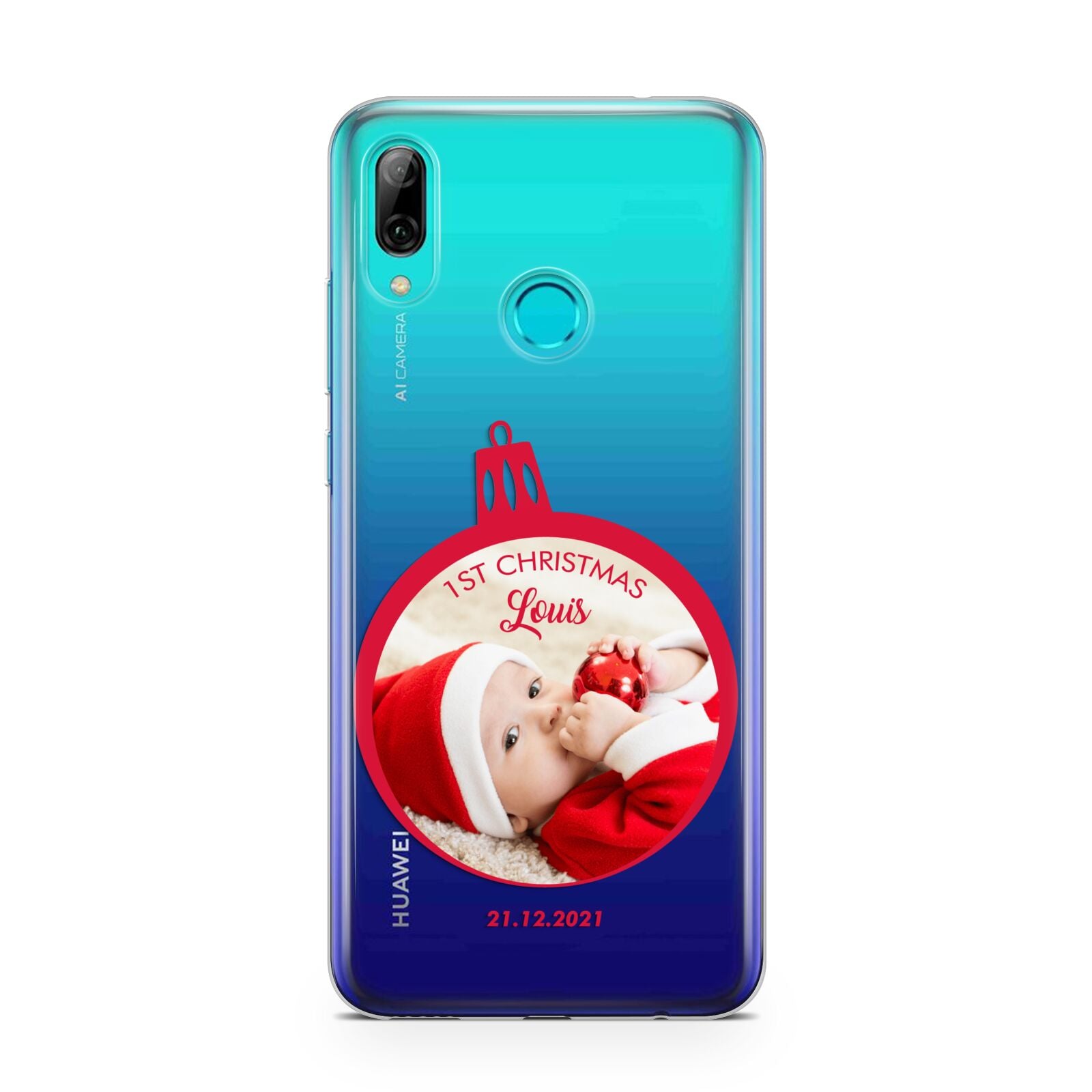 First Christmas Personalised Photo Huawei P Smart 2019 Case