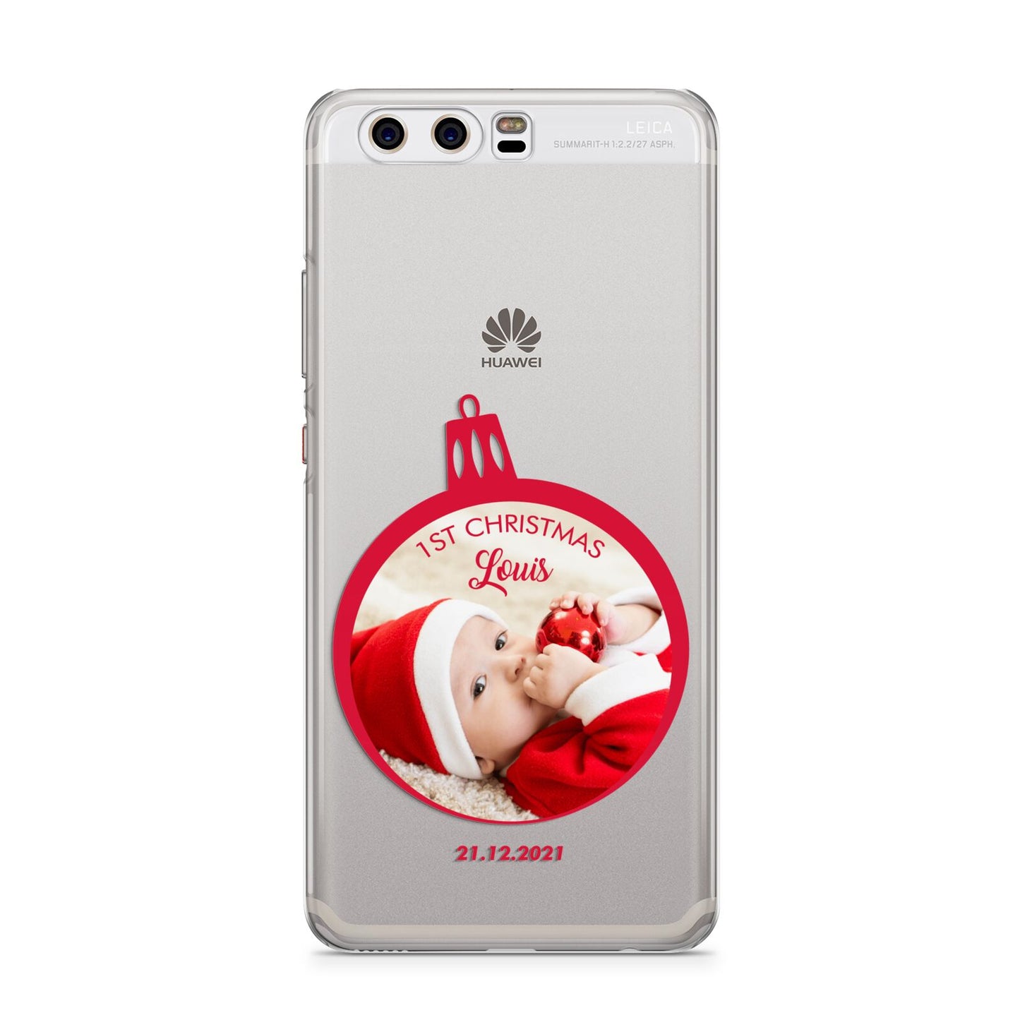 First Christmas Personalised Photo Huawei P10 Phone Case