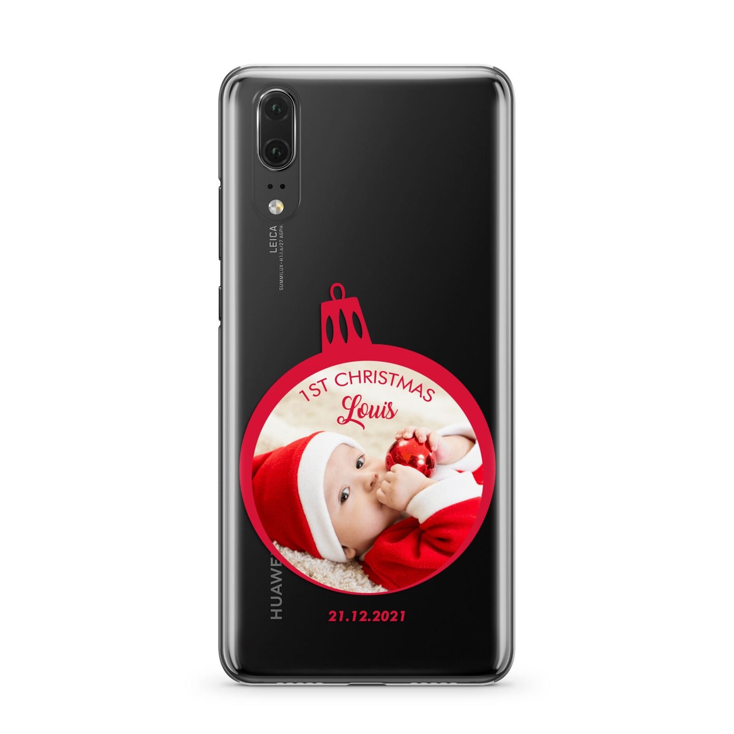 First Christmas Personalised Photo Huawei P20 Phone Case