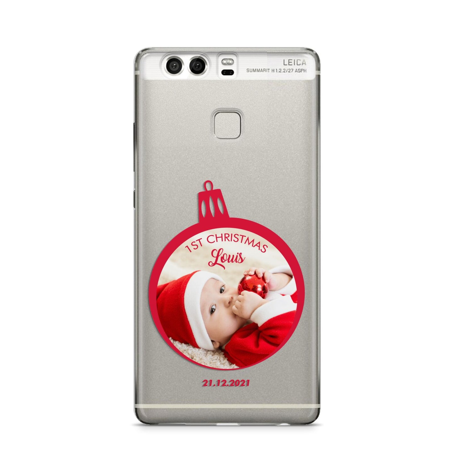 First Christmas Personalised Photo Huawei P9 Case