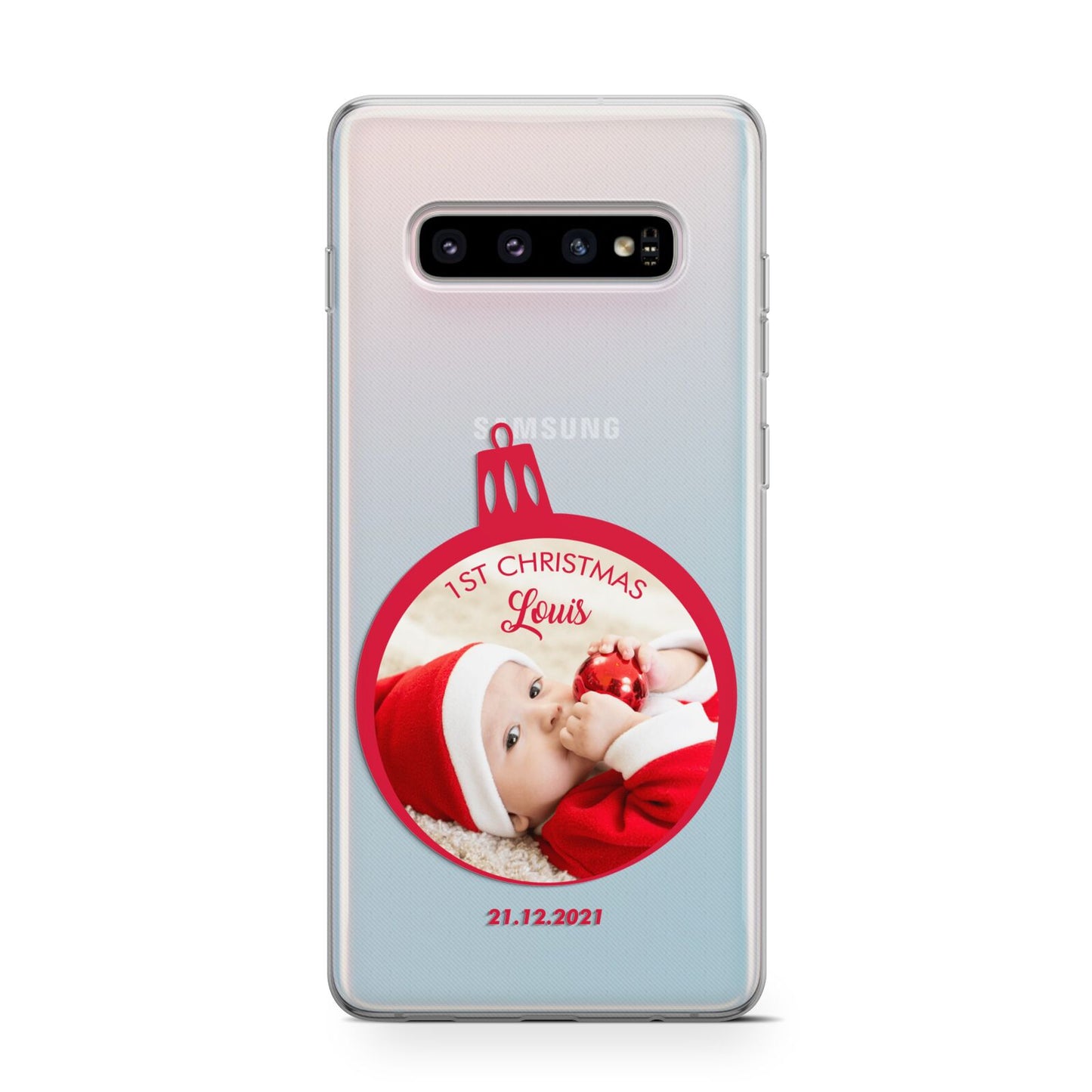 First Christmas Personalised Photo Protective Samsung Galaxy Case