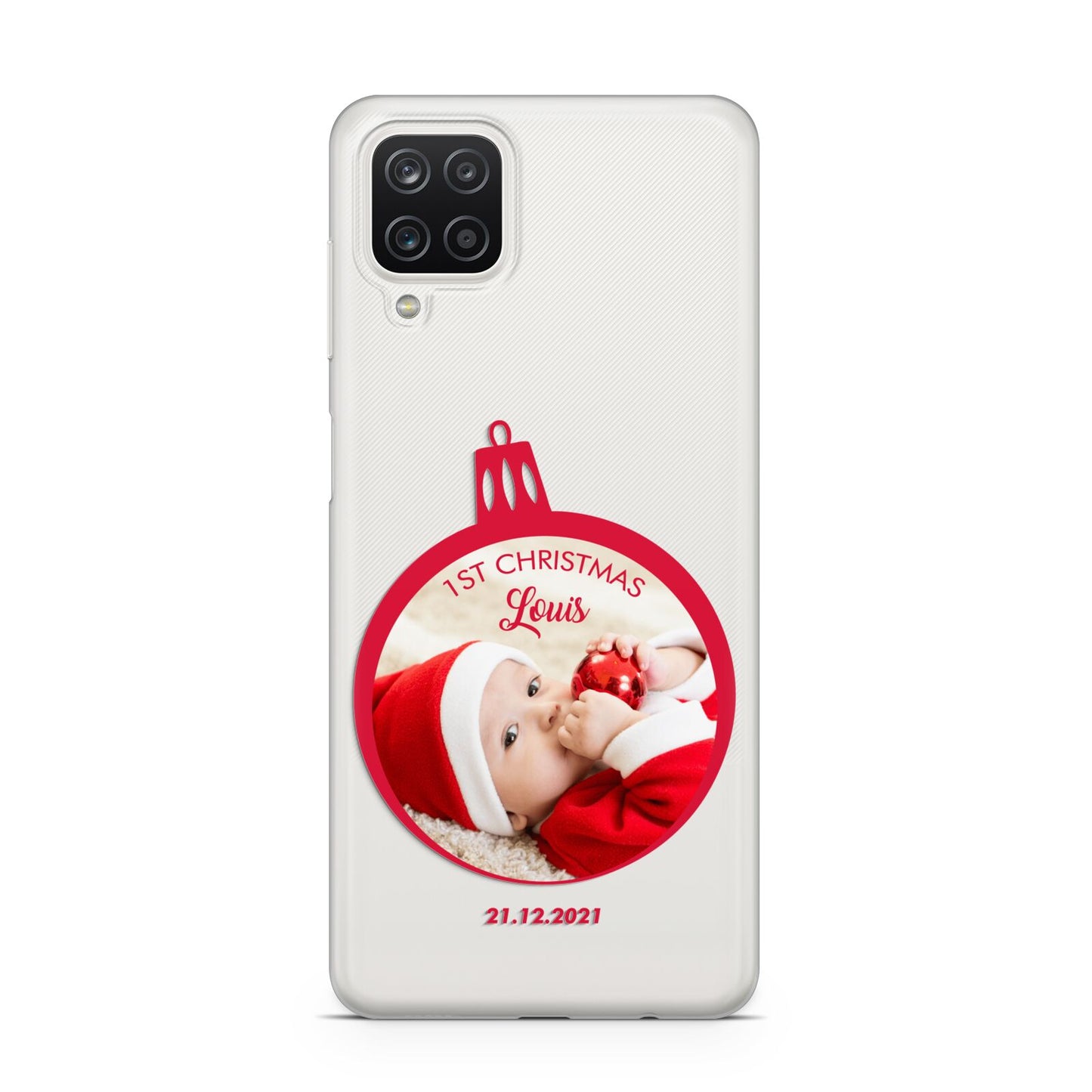 First Christmas Personalised Photo Samsung A12 Case