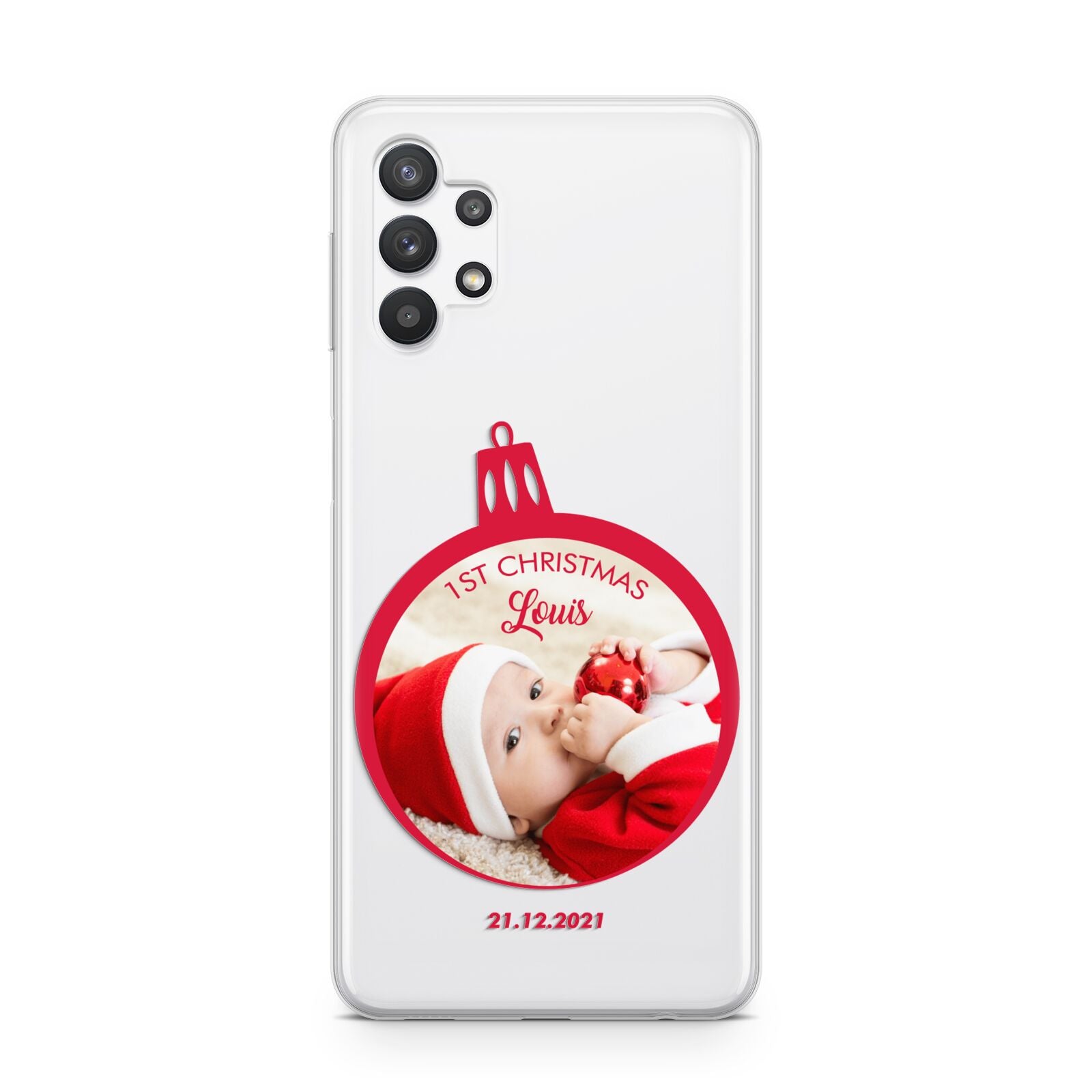 First Christmas Personalised Photo Samsung A32 5G Case