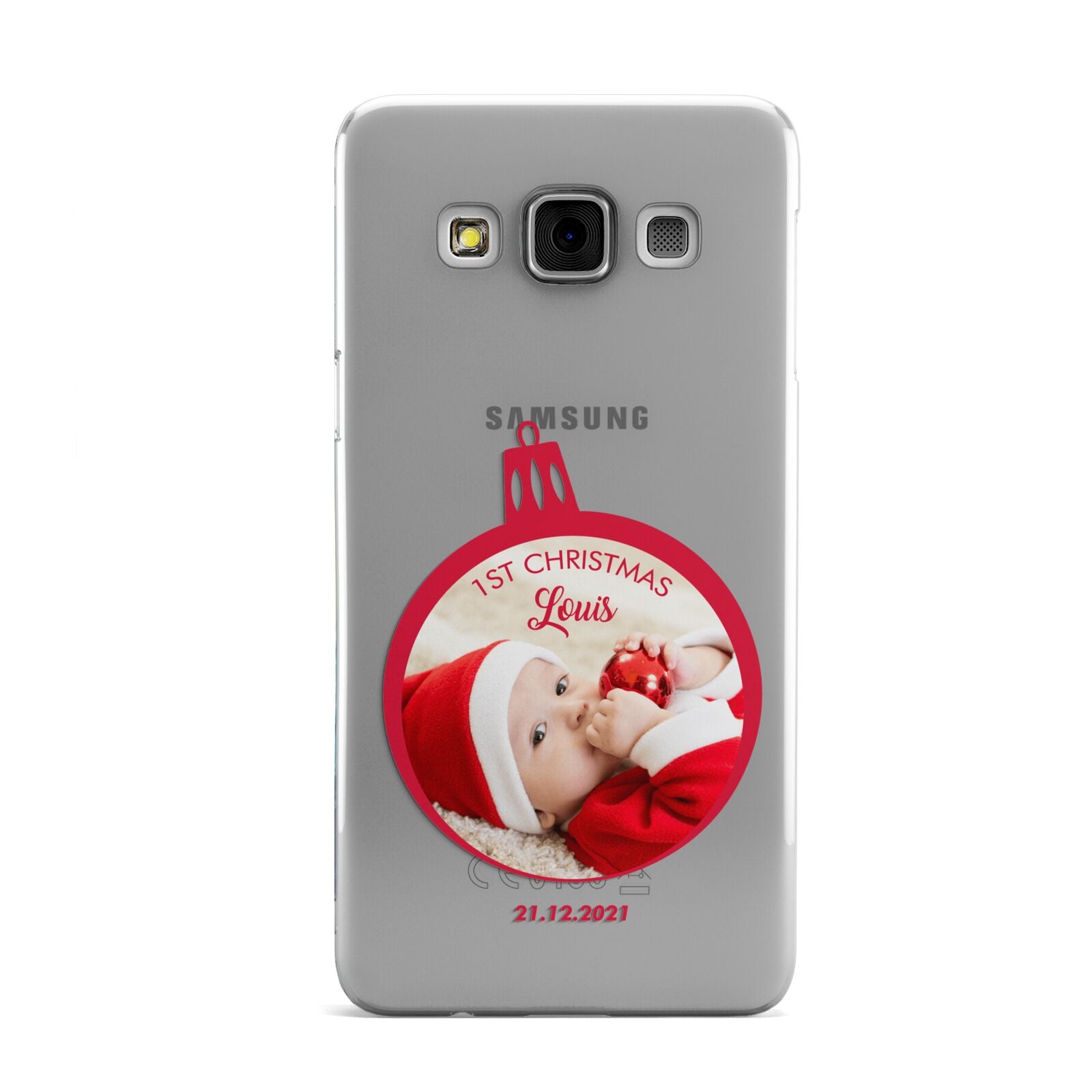 First Christmas Personalised Photo Samsung Galaxy A3 Case