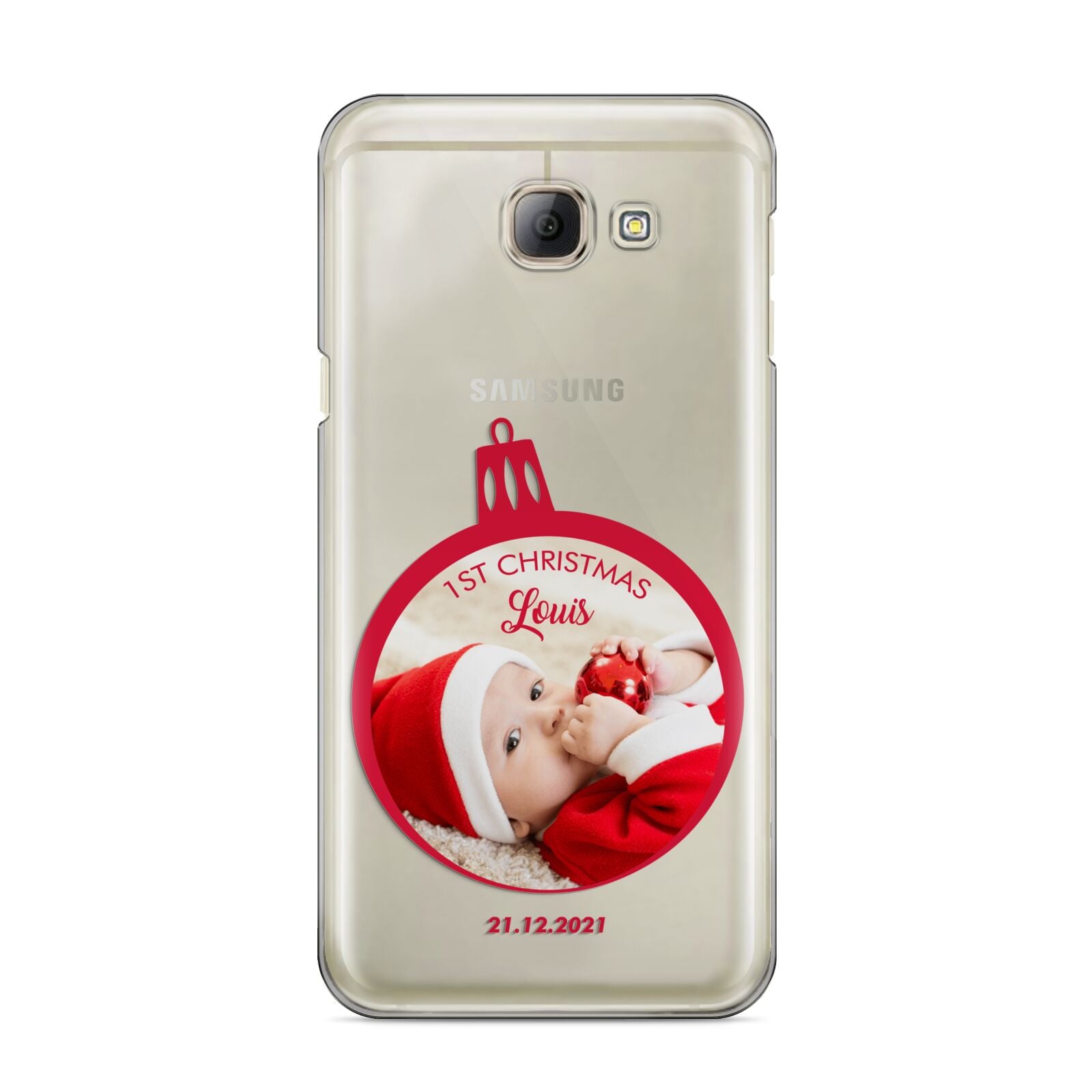 First Christmas Personalised Photo Samsung Galaxy A8 2016 Case