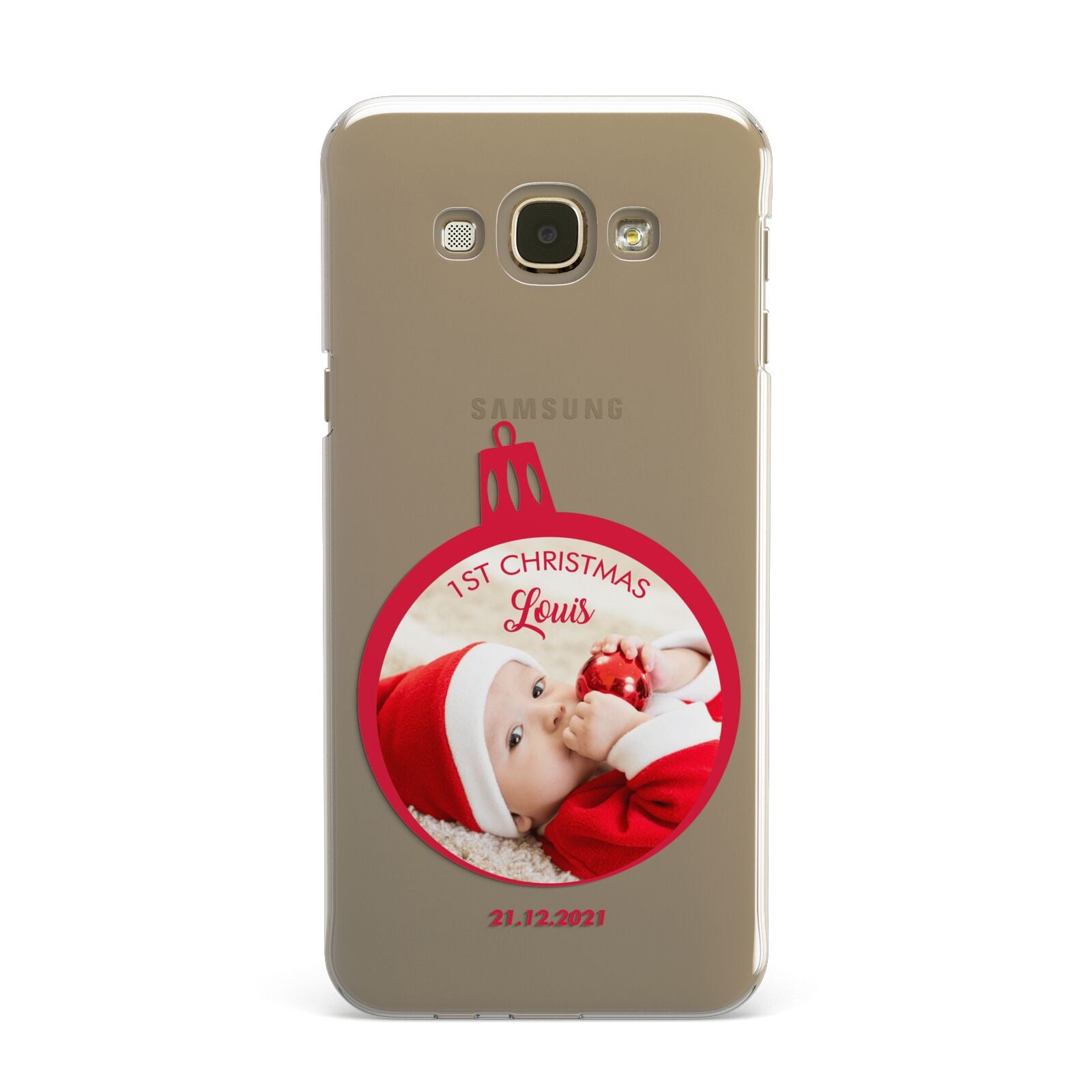 First Christmas Personalised Photo Samsung Galaxy A8 Case