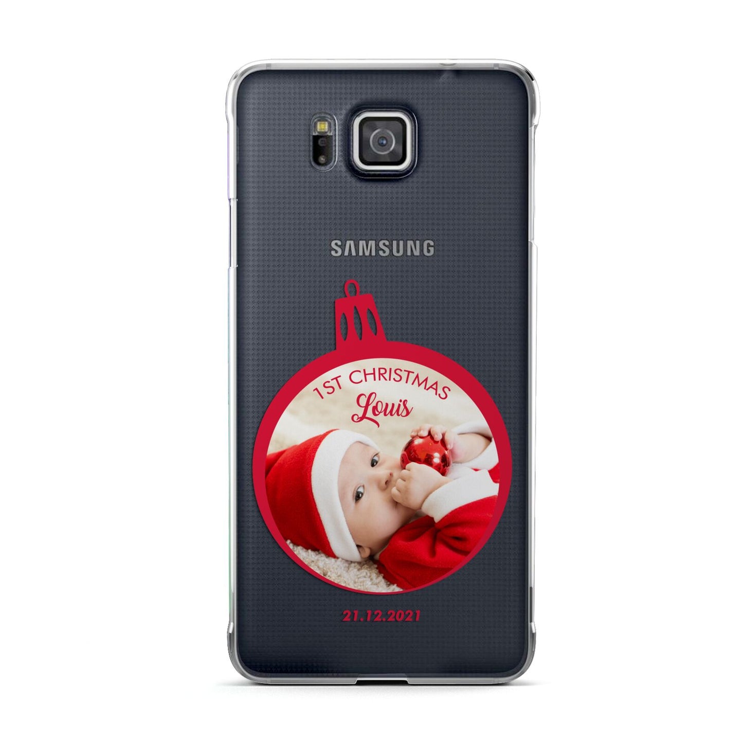 First Christmas Personalised Photo Samsung Galaxy Alpha Case