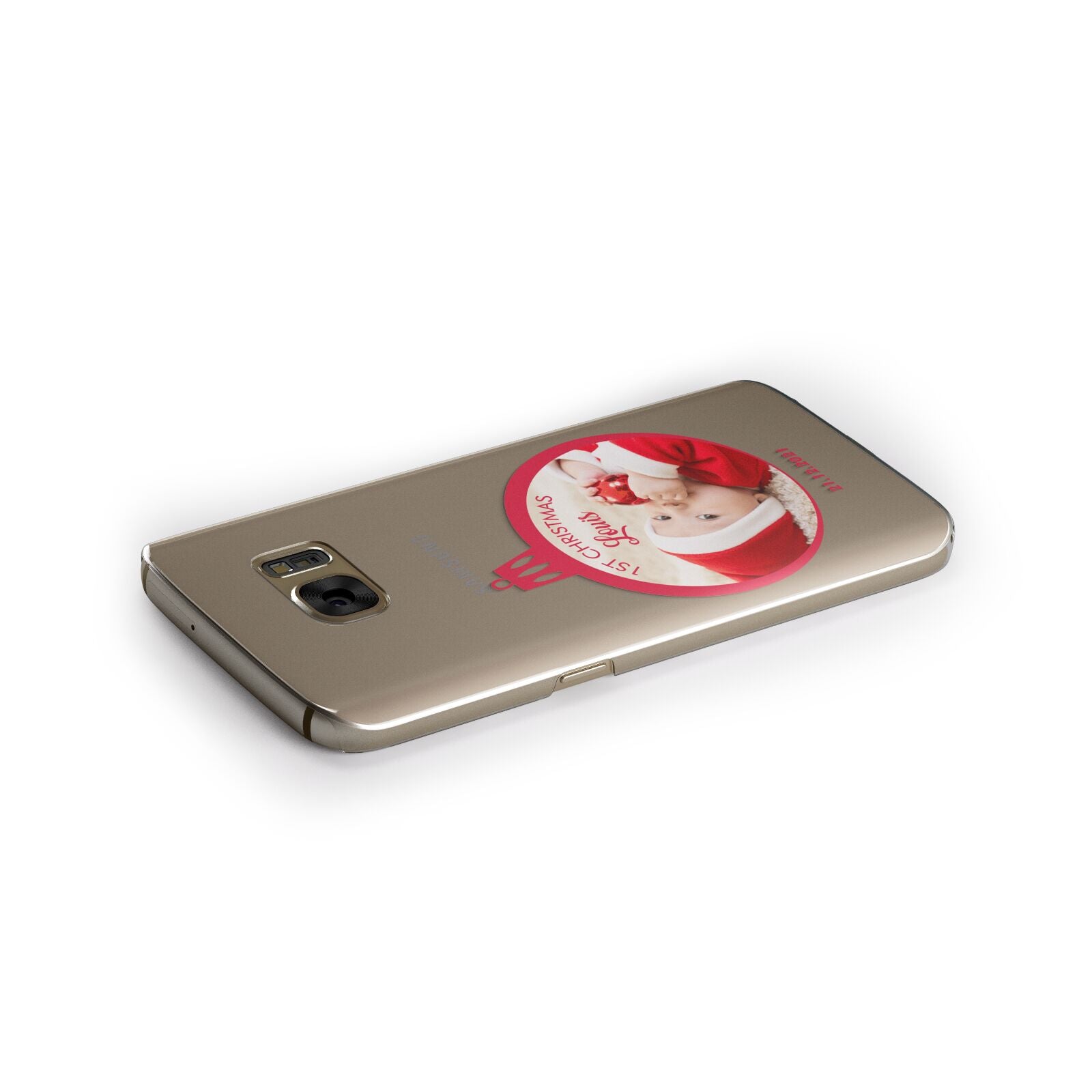 First Christmas Personalised Photo Samsung Galaxy Case Side Close Up