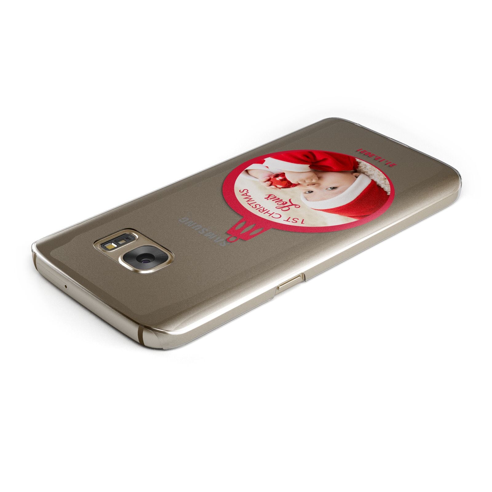 First Christmas Personalised Photo Samsung Galaxy Case Top Cutout