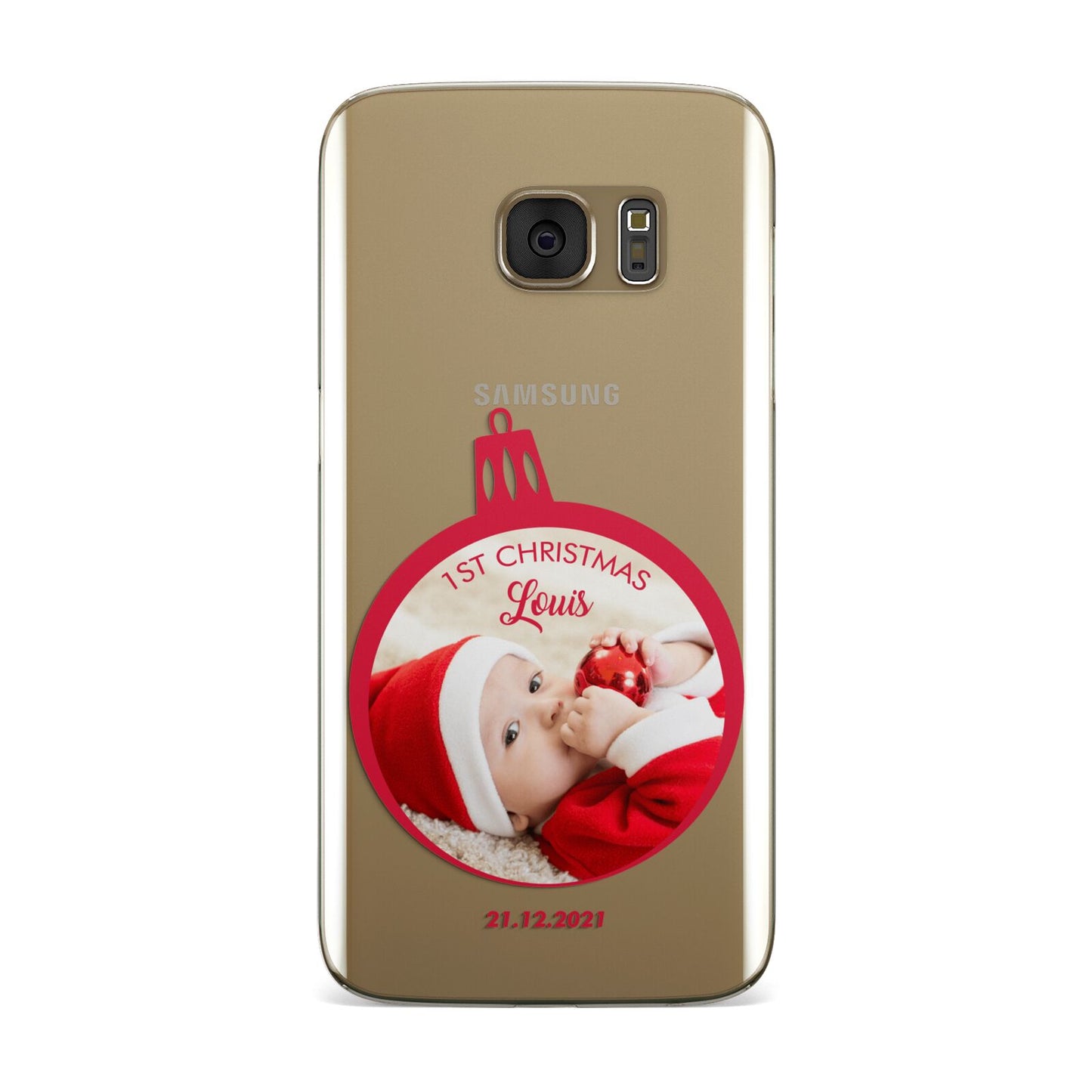 First Christmas Personalised Photo Samsung Galaxy Case