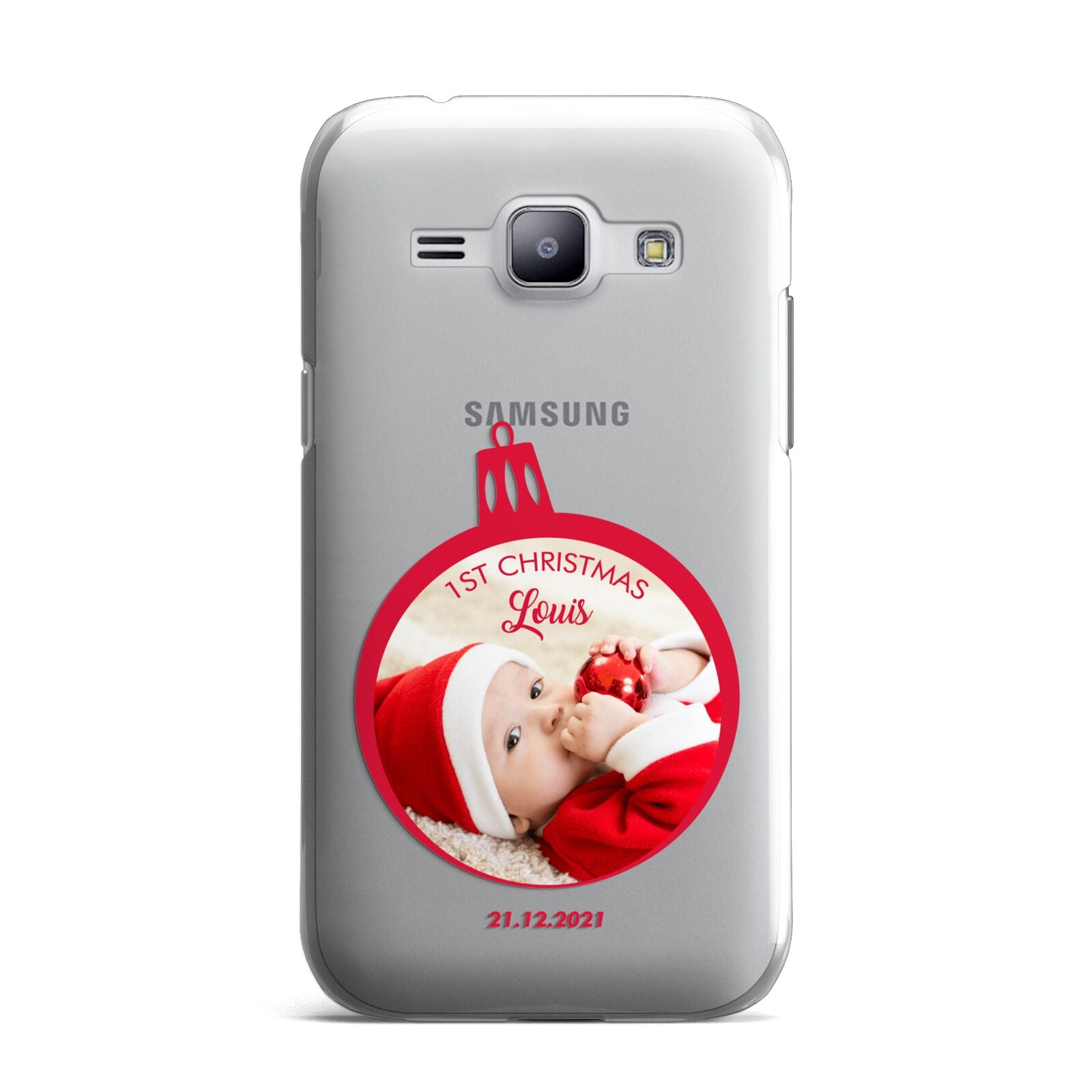 First Christmas Personalised Photo Samsung Galaxy J1 2015 Case