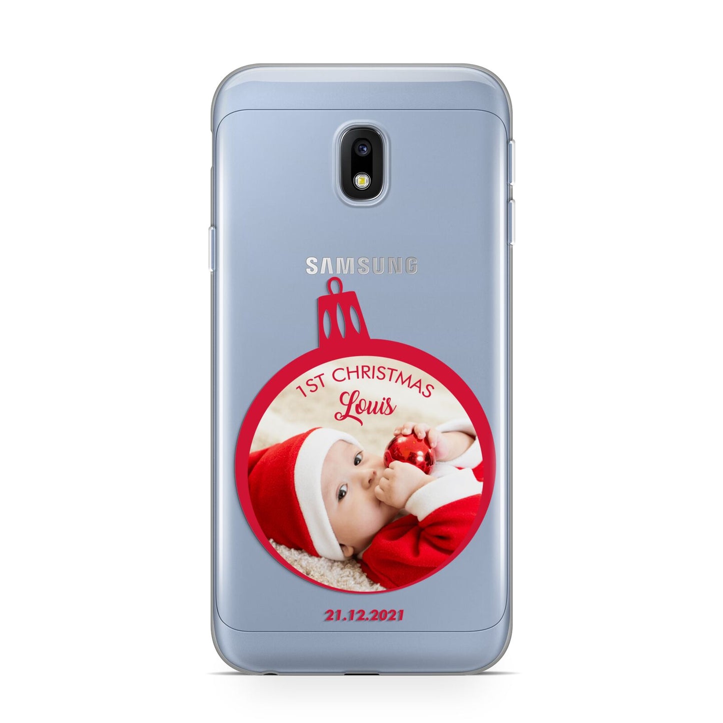 First Christmas Personalised Photo Samsung Galaxy J3 2017 Case