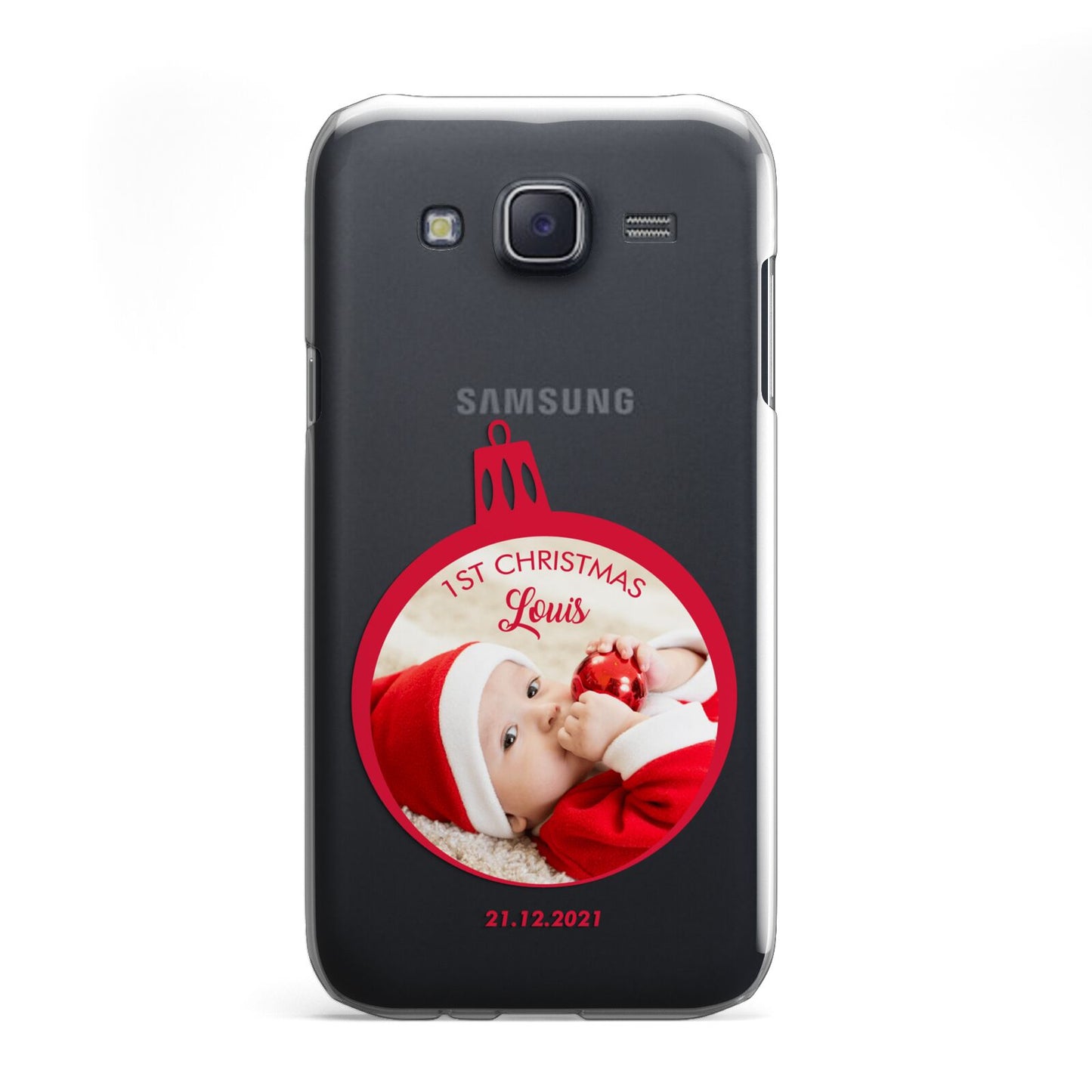 First Christmas Personalised Photo Samsung Galaxy J5 Case