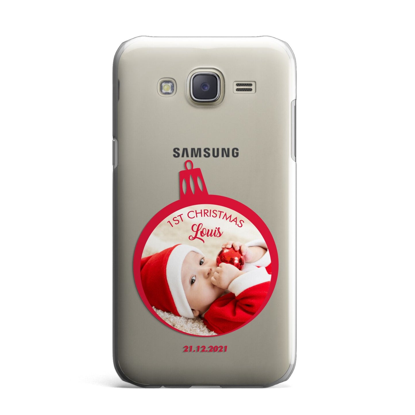 First Christmas Personalised Photo Samsung Galaxy J7 Case