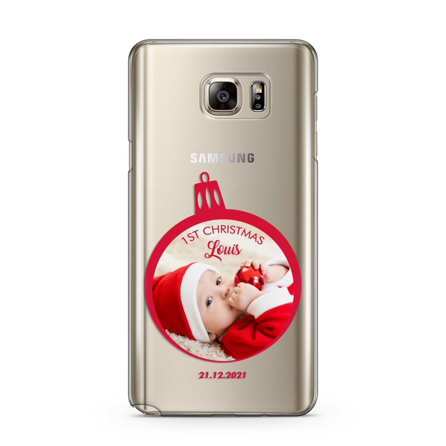 First Christmas Personalised Photo Samsung Galaxy Note 5 Case