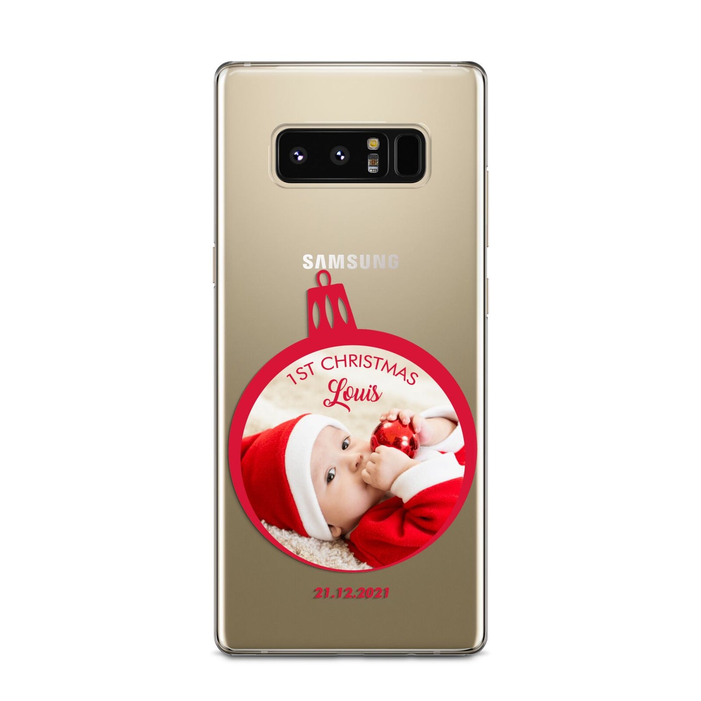 First Christmas Personalised Photo Samsung Galaxy Note 8 Case