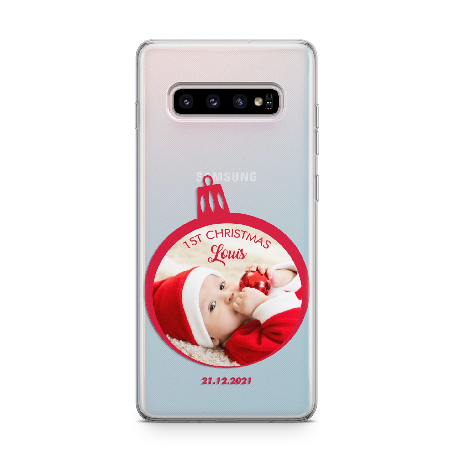 First Christmas Personalised Photo Samsung Galaxy S10 Plus Case