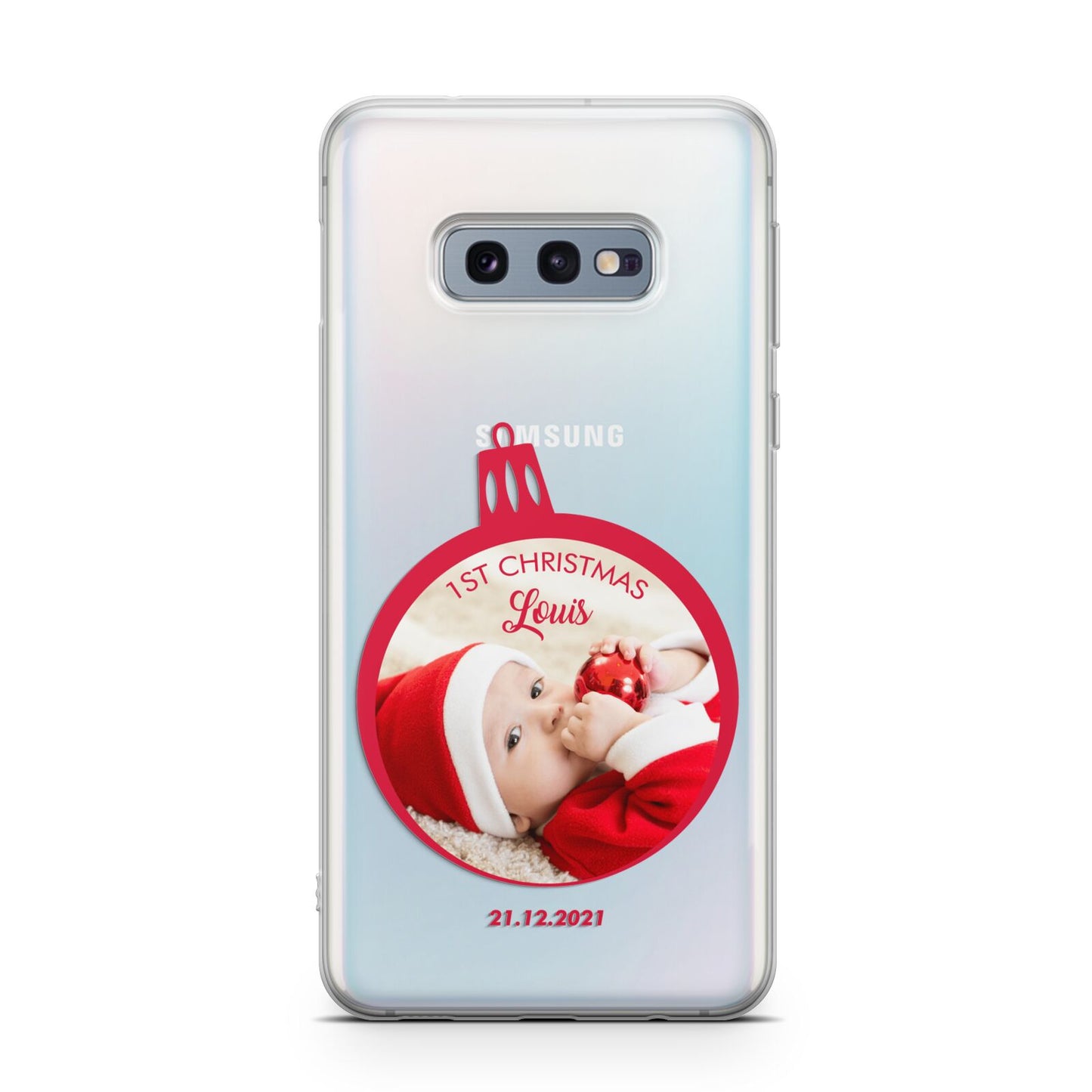 First Christmas Personalised Photo Samsung Galaxy S10E Case