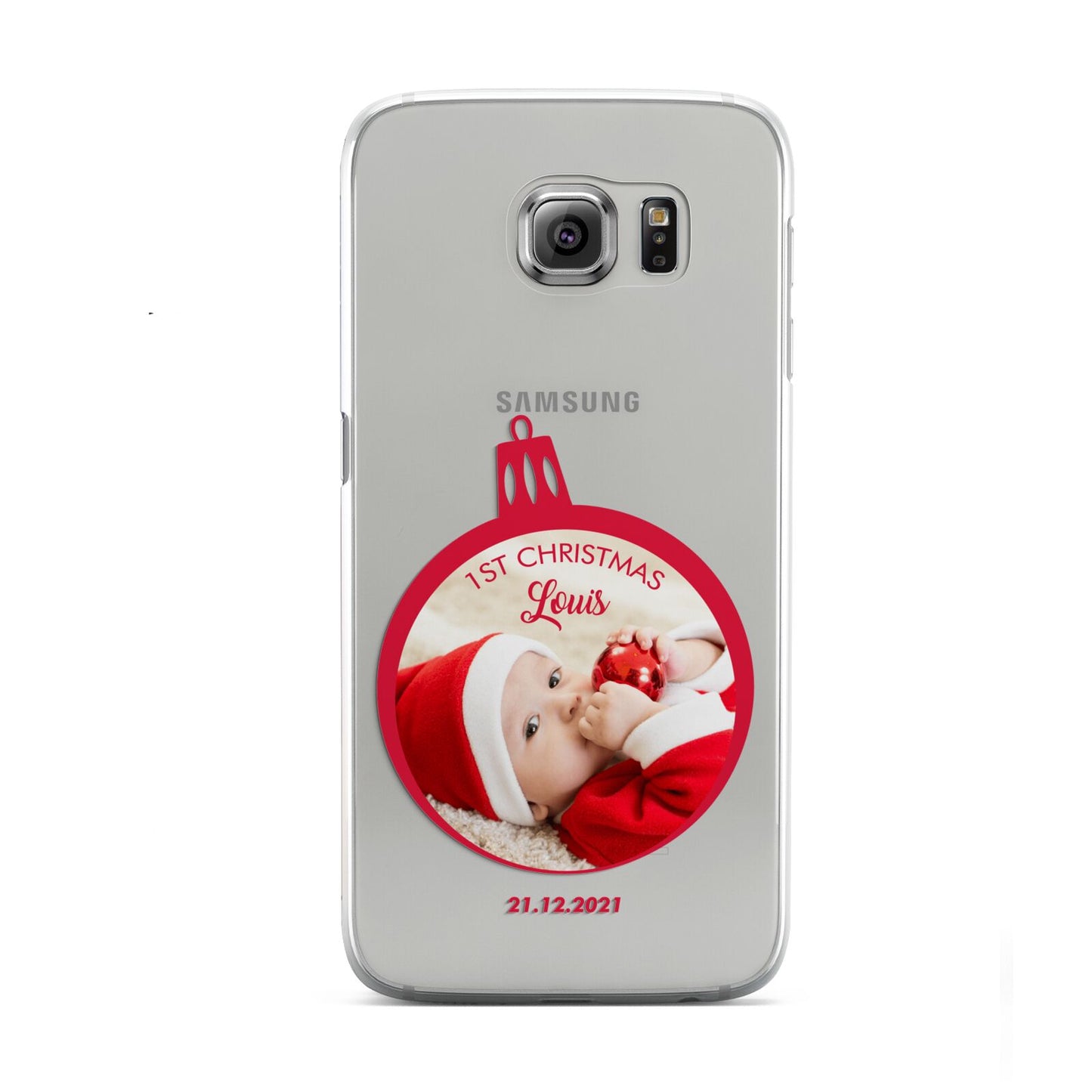 First Christmas Personalised Photo Samsung Galaxy S6 Case