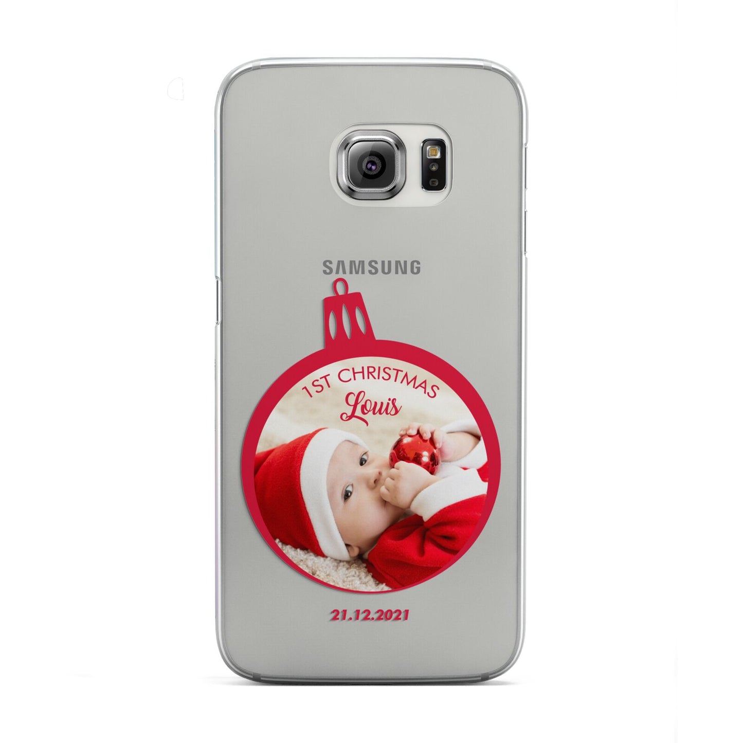 First Christmas Personalised Photo Samsung Galaxy S6 Edge Case