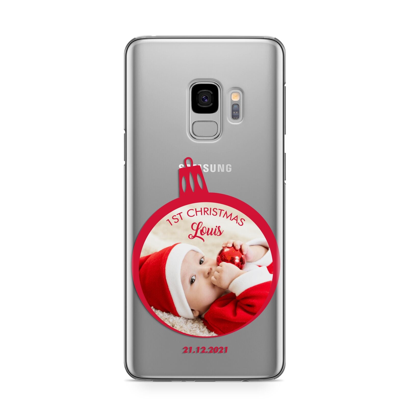 First Christmas Personalised Photo Samsung Galaxy S9 Case