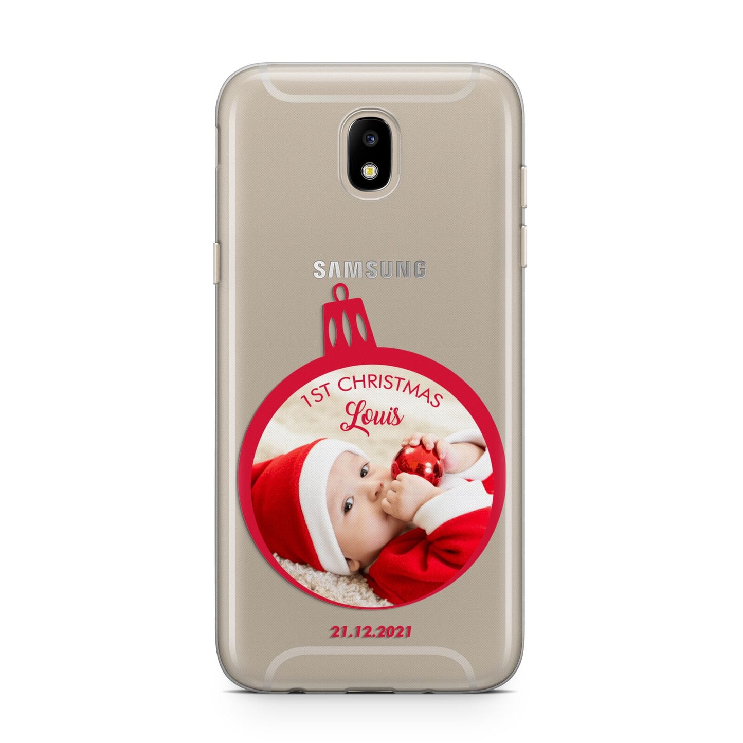 First Christmas Personalised Photo Samsung J5 2017 Case