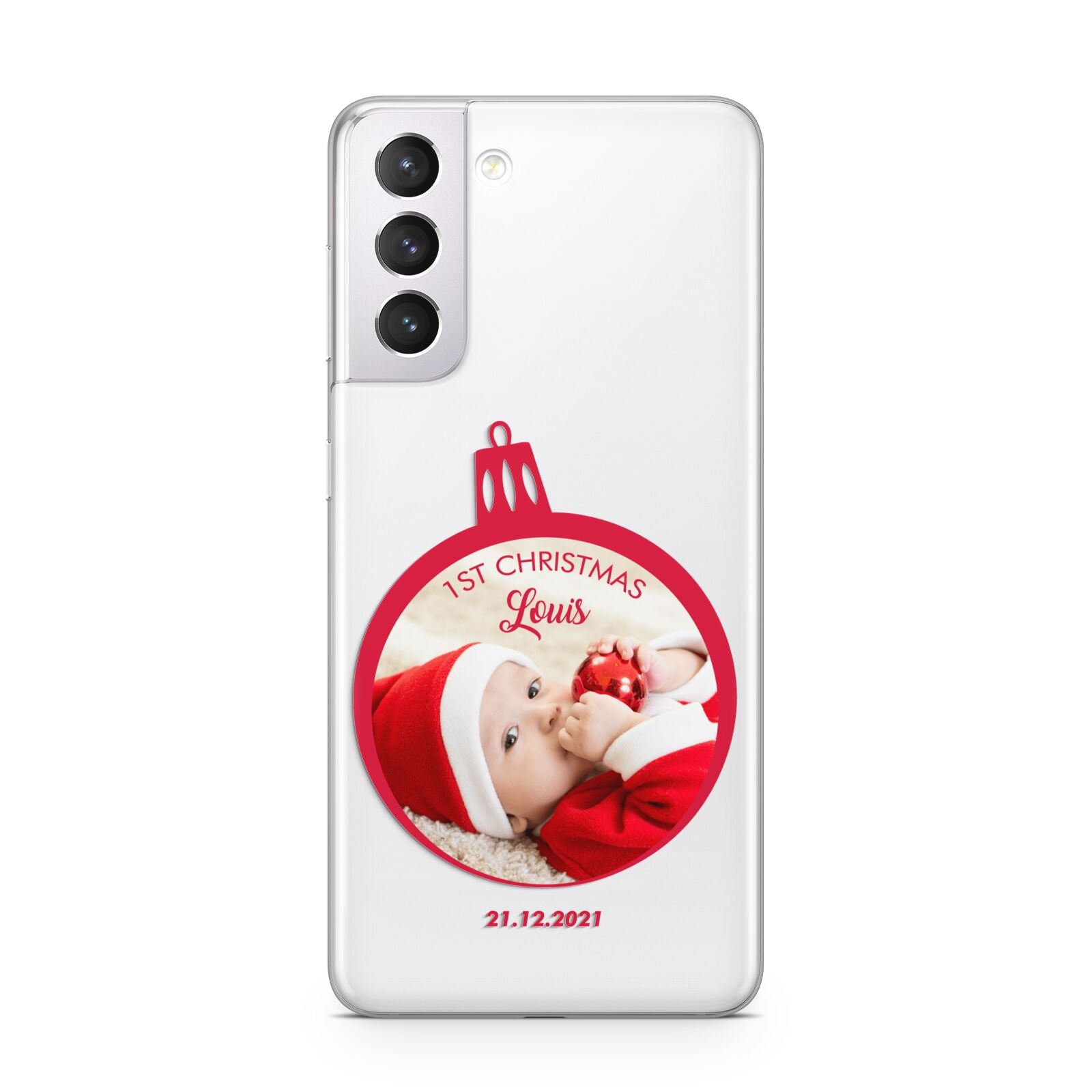 First Christmas Personalised Photo Samsung S21 Case