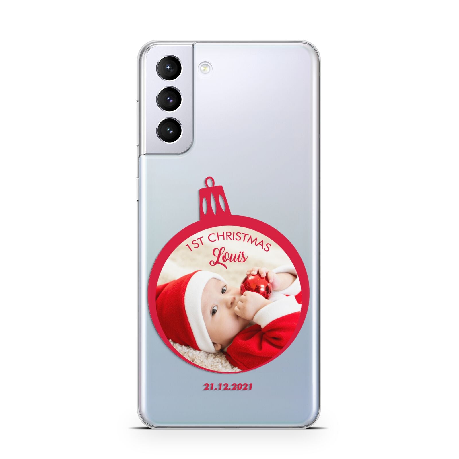 First Christmas Personalised Photo Samsung S21 Plus Case