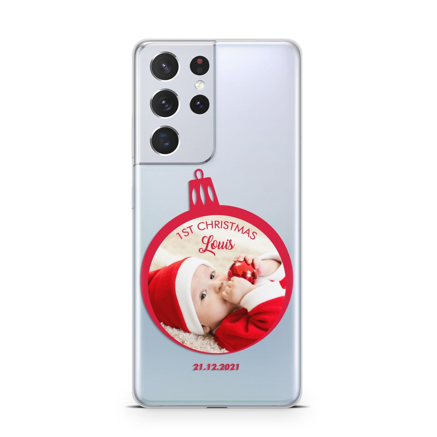 First Christmas Personalised Photo Samsung S21 Ultra Case