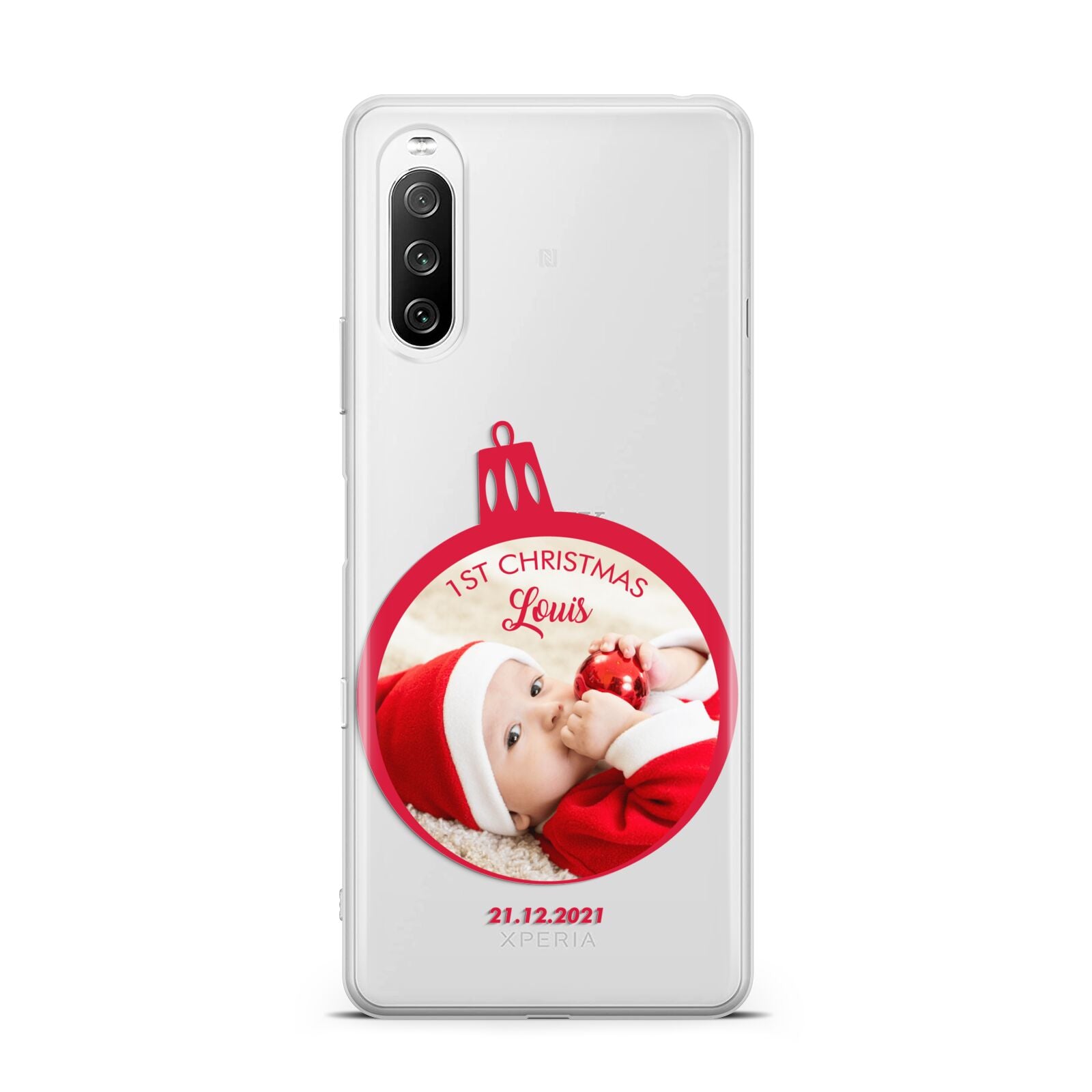 First Christmas Personalised Photo Sony Xperia 10 III Case