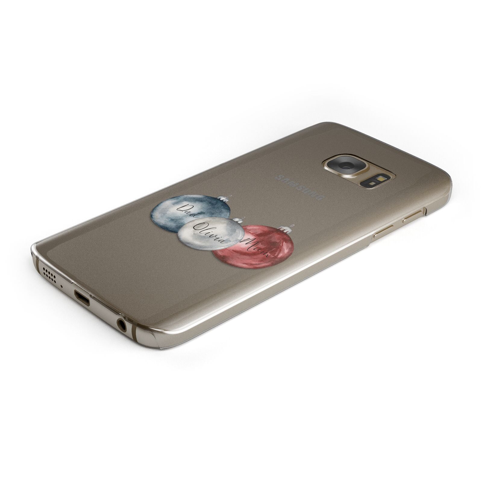 First Christmas Personalised Protective Samsung Galaxy Case Angled Image