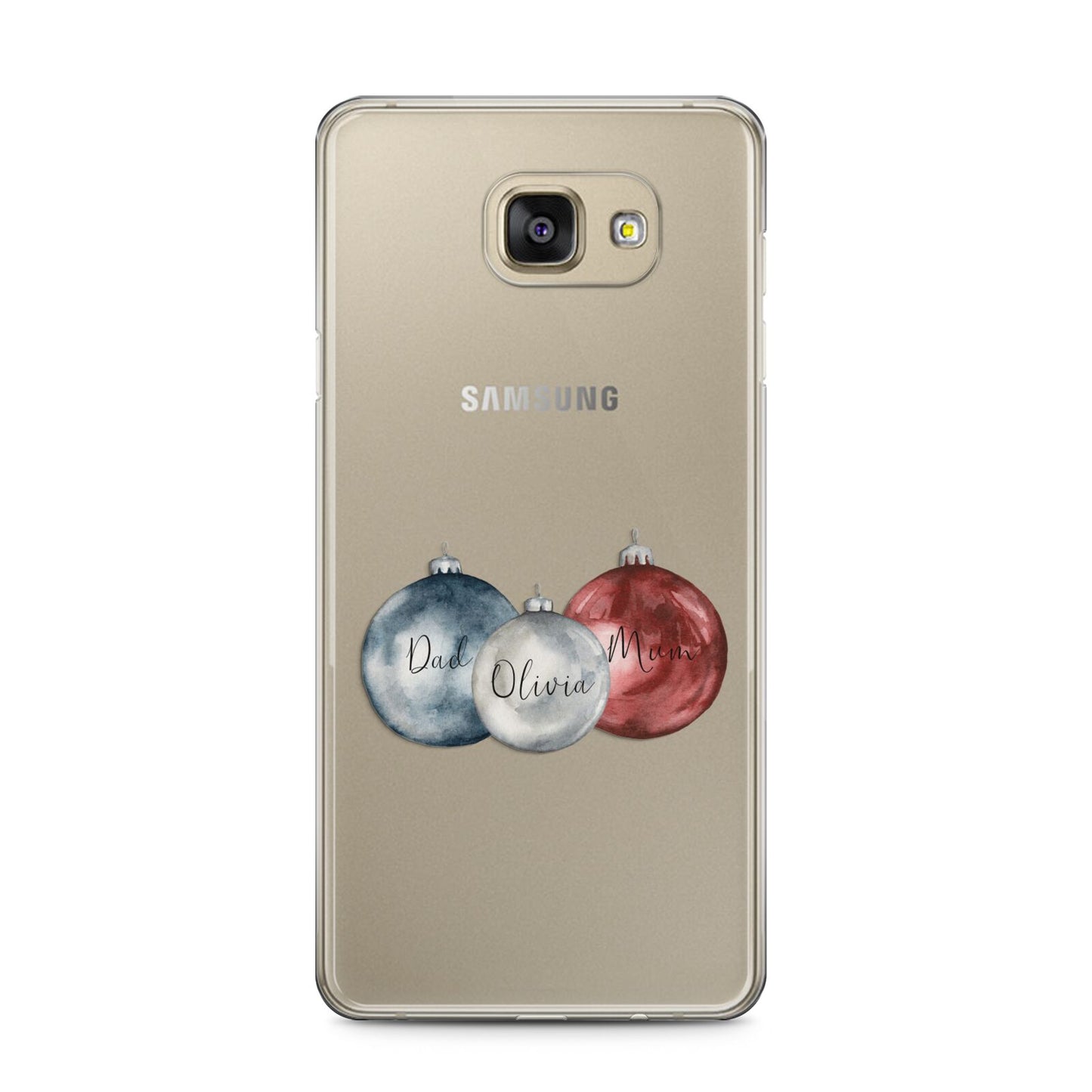 First Christmas Personalised Samsung Galaxy A5 2016 Case on gold phone