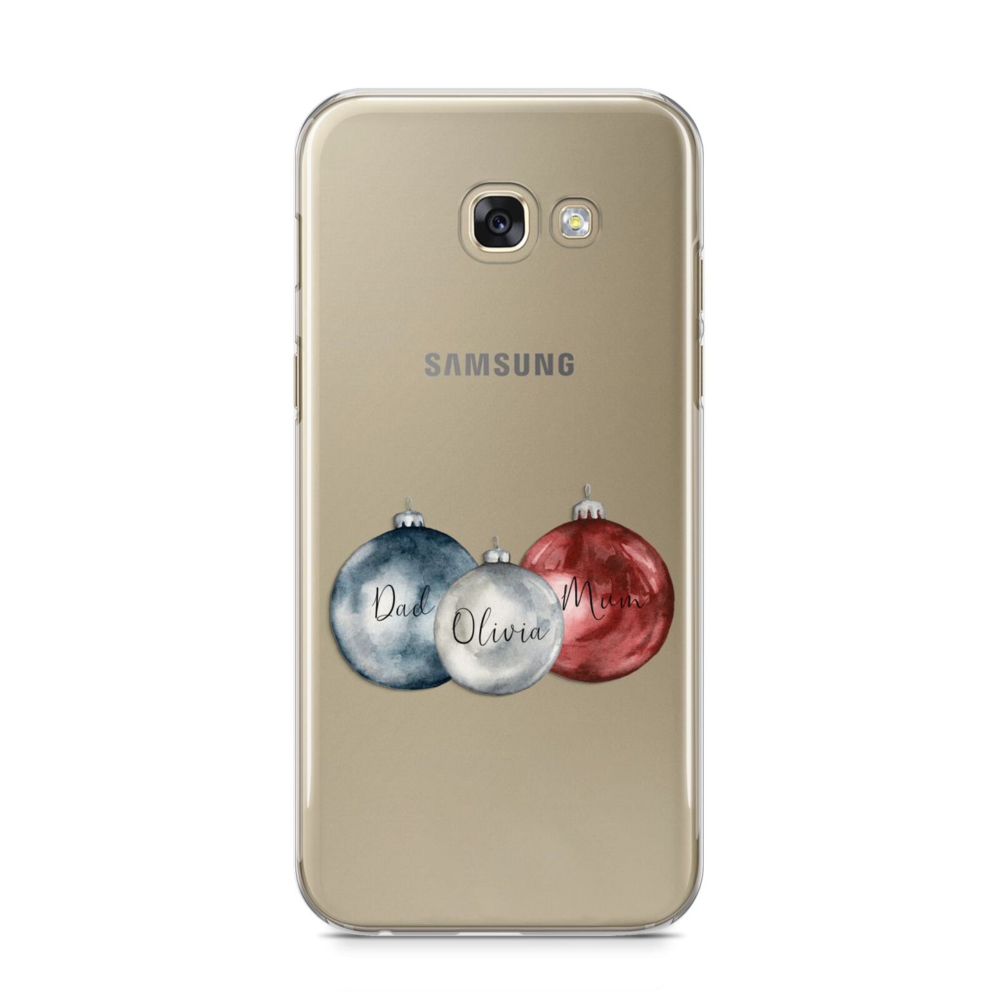 First Christmas Personalised Samsung Galaxy A5 2017 Case on gold phone